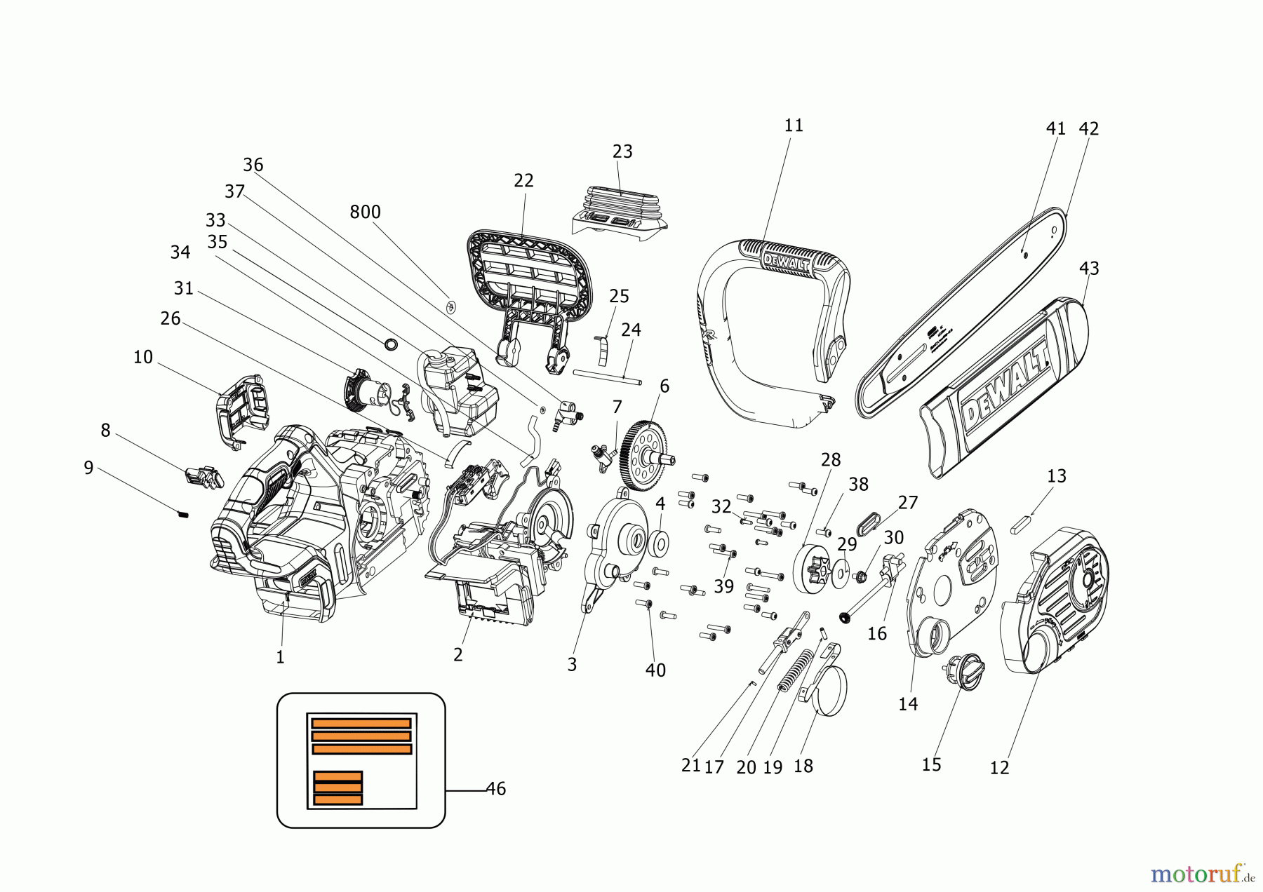 DEWALT Gartengeräte KETTENSÄGE DCM565N Seite 1