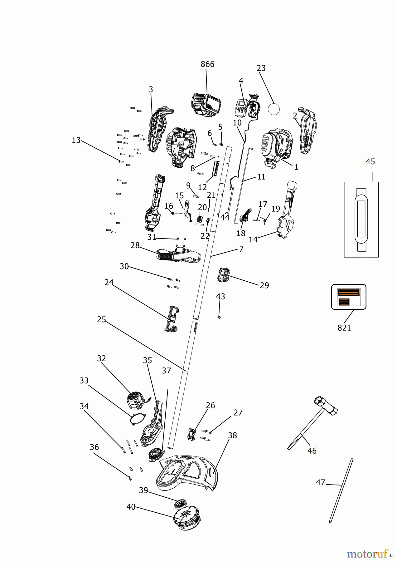 DEWALT Gartengeräte AKKU-RASENTRIMMER DCM5713N Seite 1