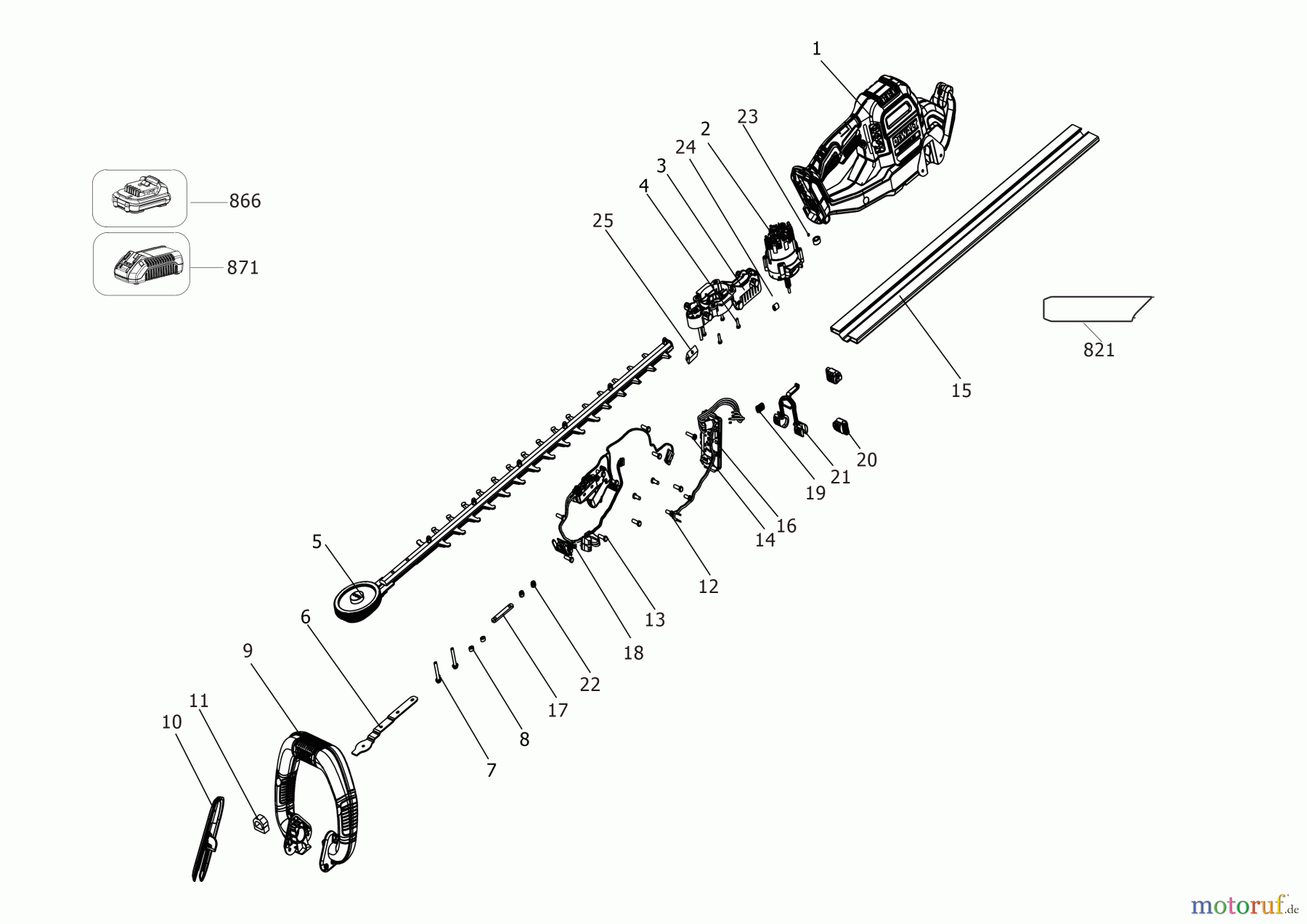 DEWALT Gartengeräte HECKENSCHERE DCMHT573X1 Seite 1