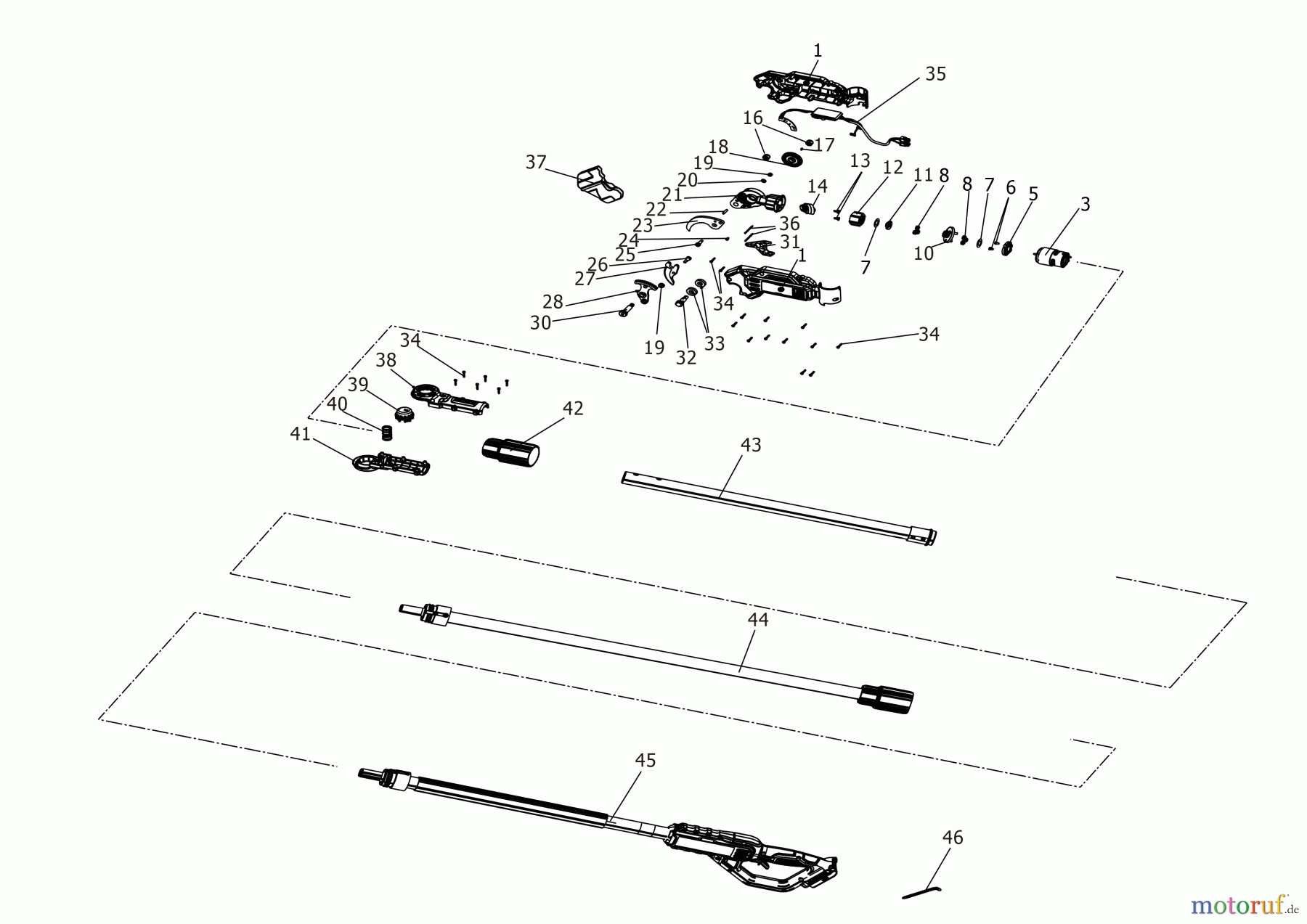 DEWALT Gartengeräte BAUMSCHERE DCMPP569N Seite 1
