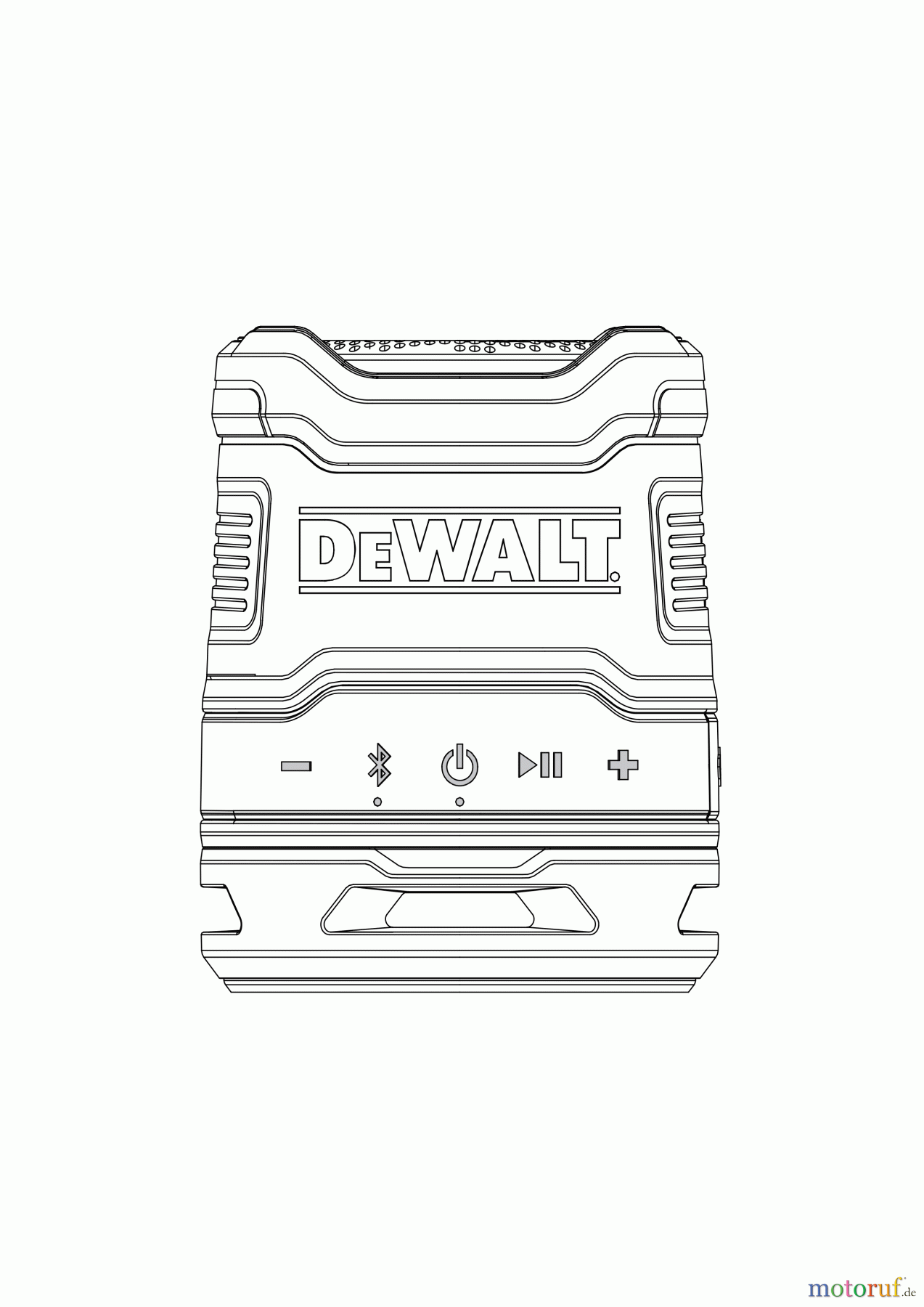 DEWALT SCHNURLOS-SONSTIGES LAUTSPRECHER DCR008 Seite 1