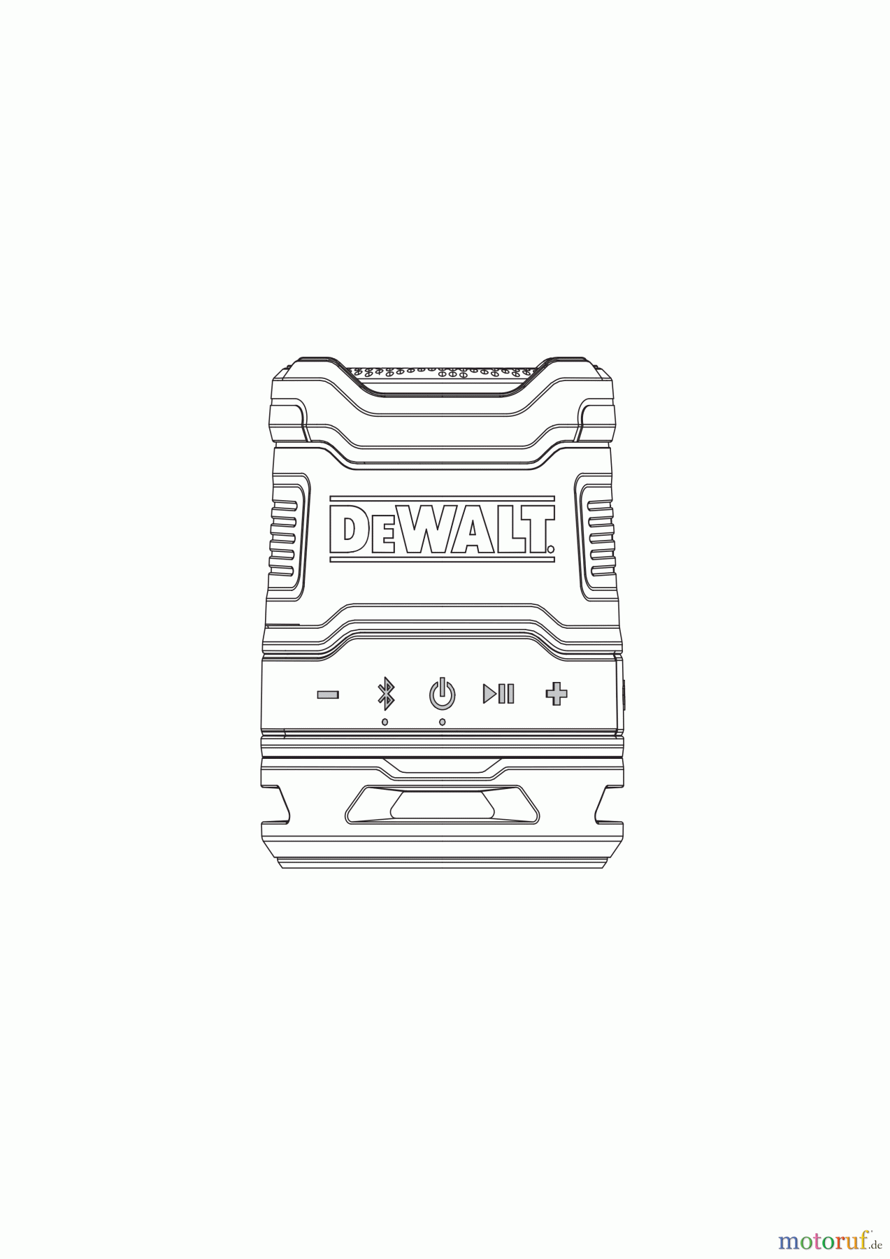 DEWALT SCHNURLOS-SONSTIGES LAUTSPRECHER DCR009 Seite 1