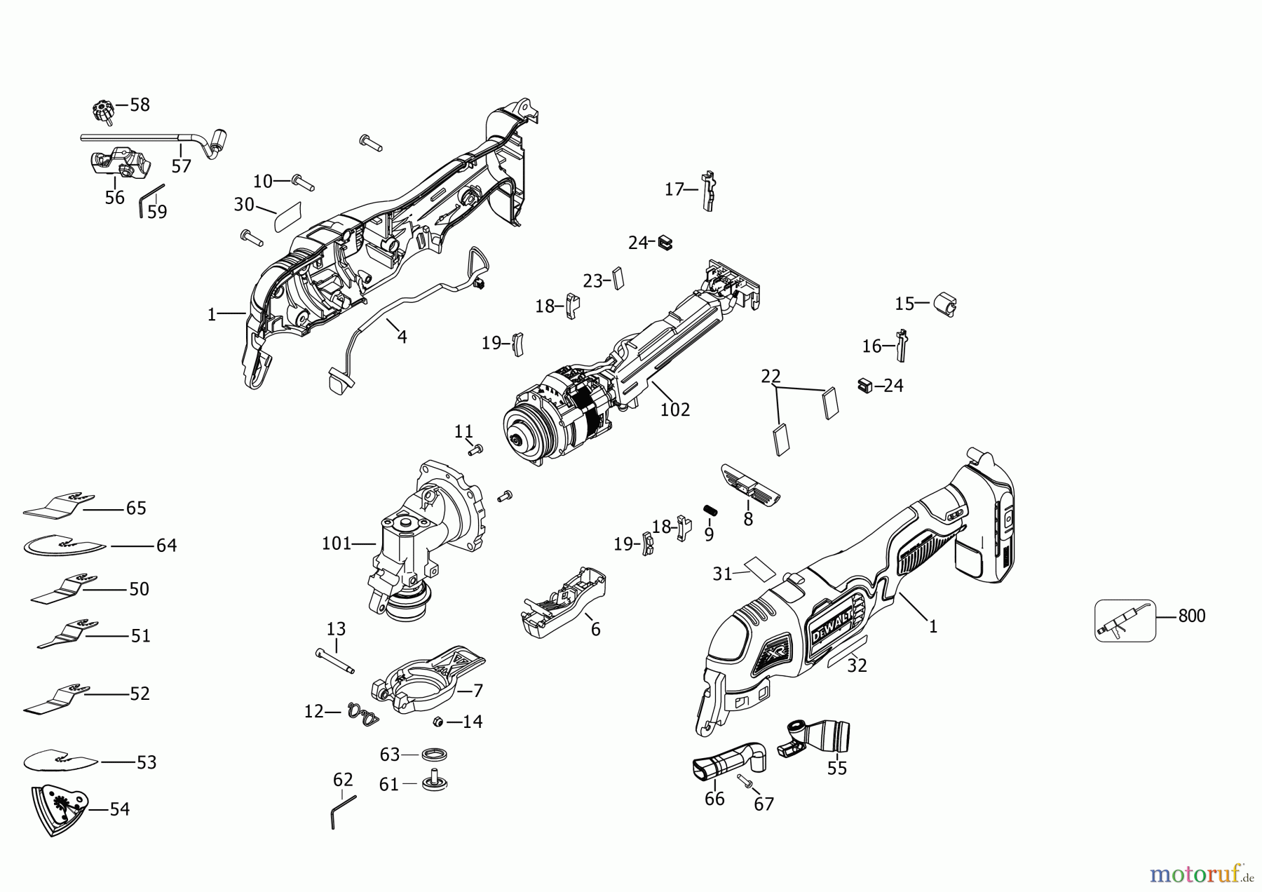 DEWALT SCHNURLOS-SONSTIGES MULTITOOL DCS355N Seite 1