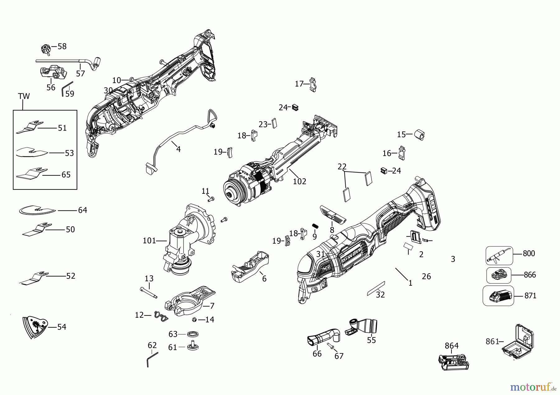 DEWALT SCHNURLOS-SONSTIGES MULTITOOL DCS356D2 Seite 1