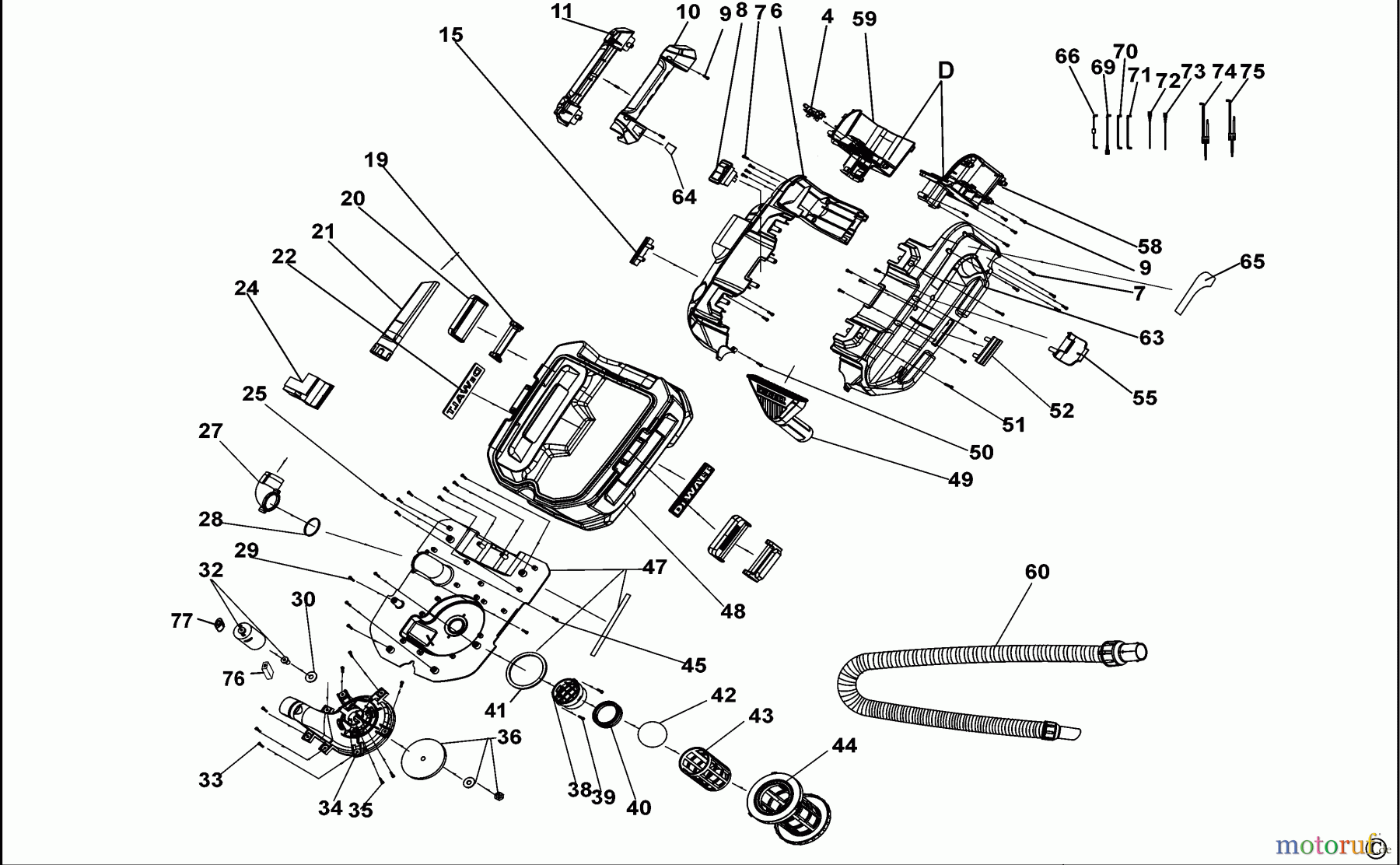  DEWALT VAKUUMEXTRAKTOREN NASSTROCKEN SAUGER DCV581HAM Seite 1
