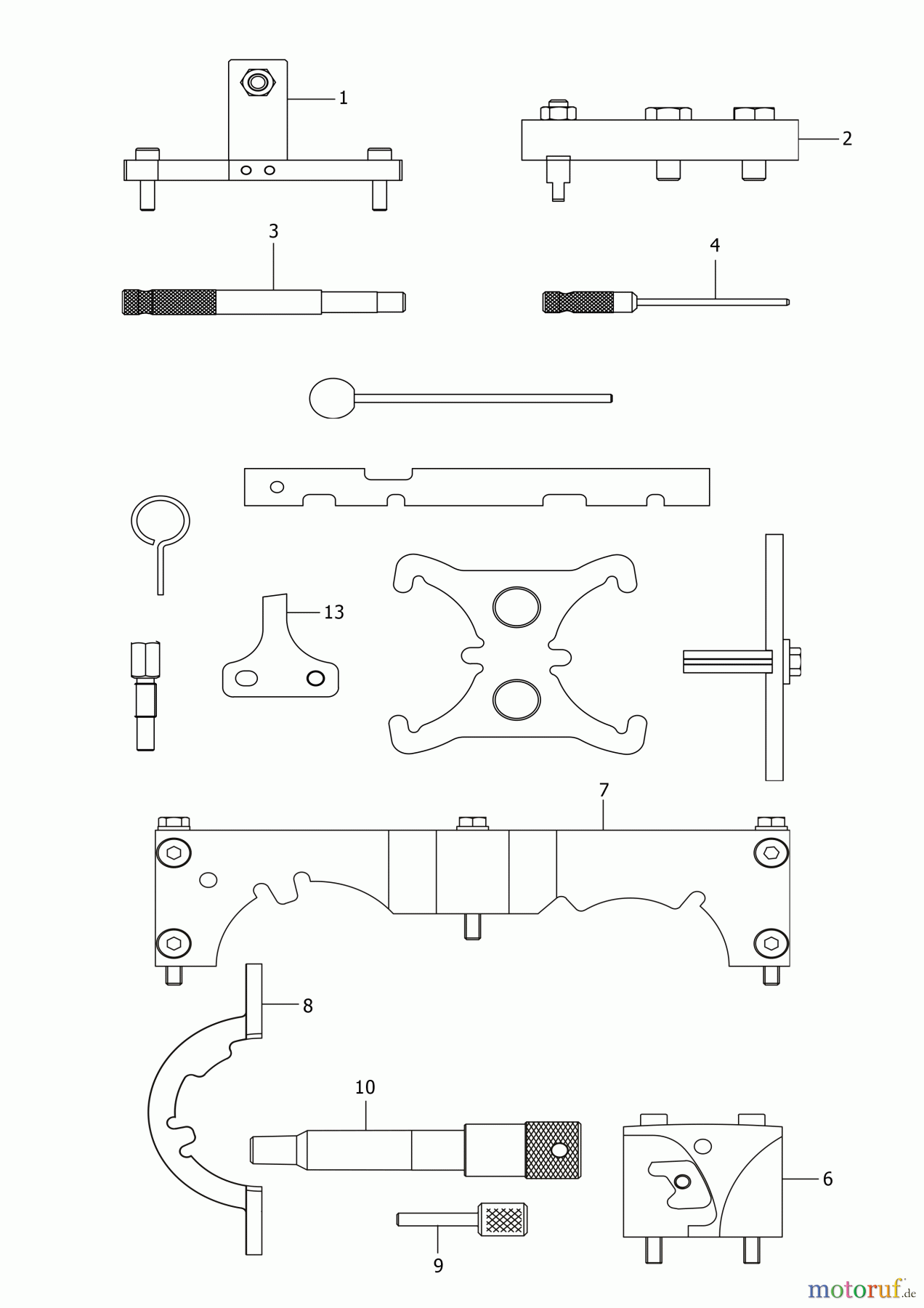 FACOM AUTOMOTIVE TOOLS ZÜNDEINSTELLUNGSSATZ DT.MODFO Seite 1