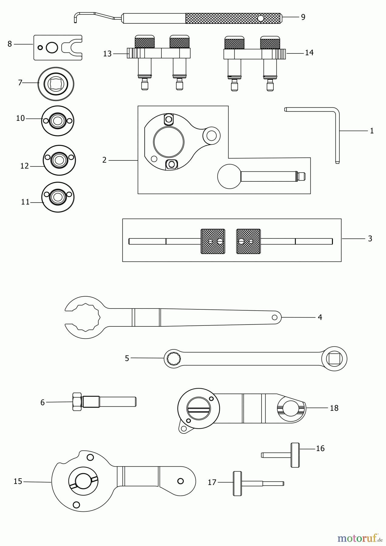 FACOM AUTOMOTIVE TOOLS ZÜNDEINSTELLUNGSSATZ DT.MODVW Seite 1