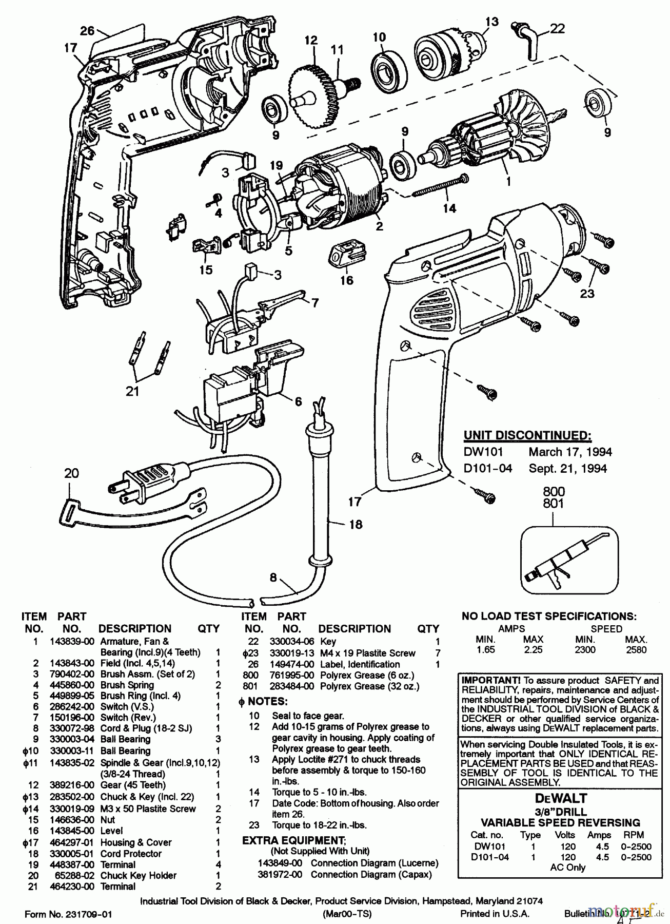 DEWALT Divers VSR DRILL D101-04 Seite 1