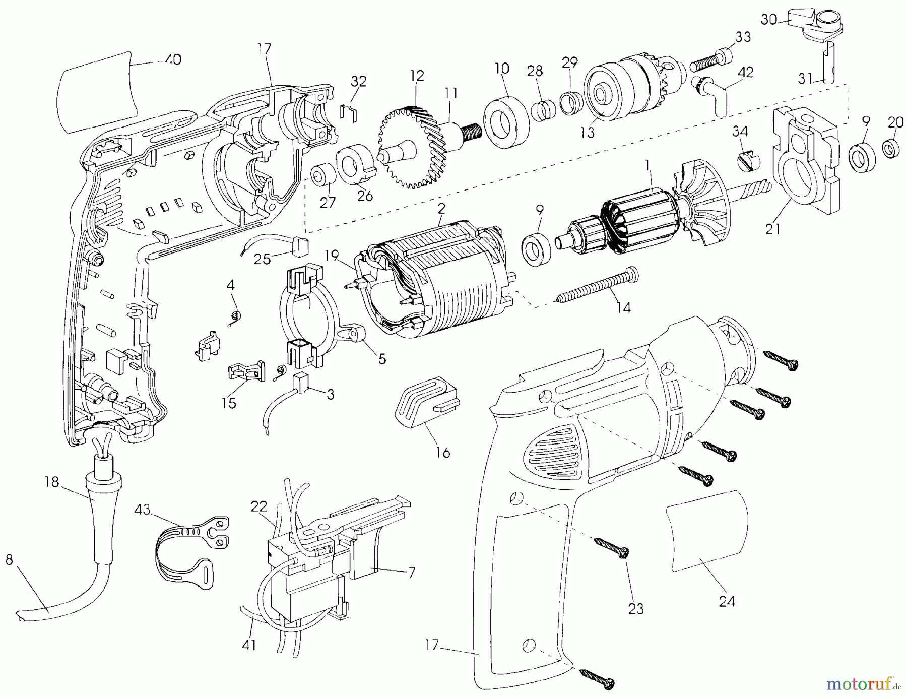 DEWALT Divers 3/8-INCH HAMMERDRILL DW503 Seite 1