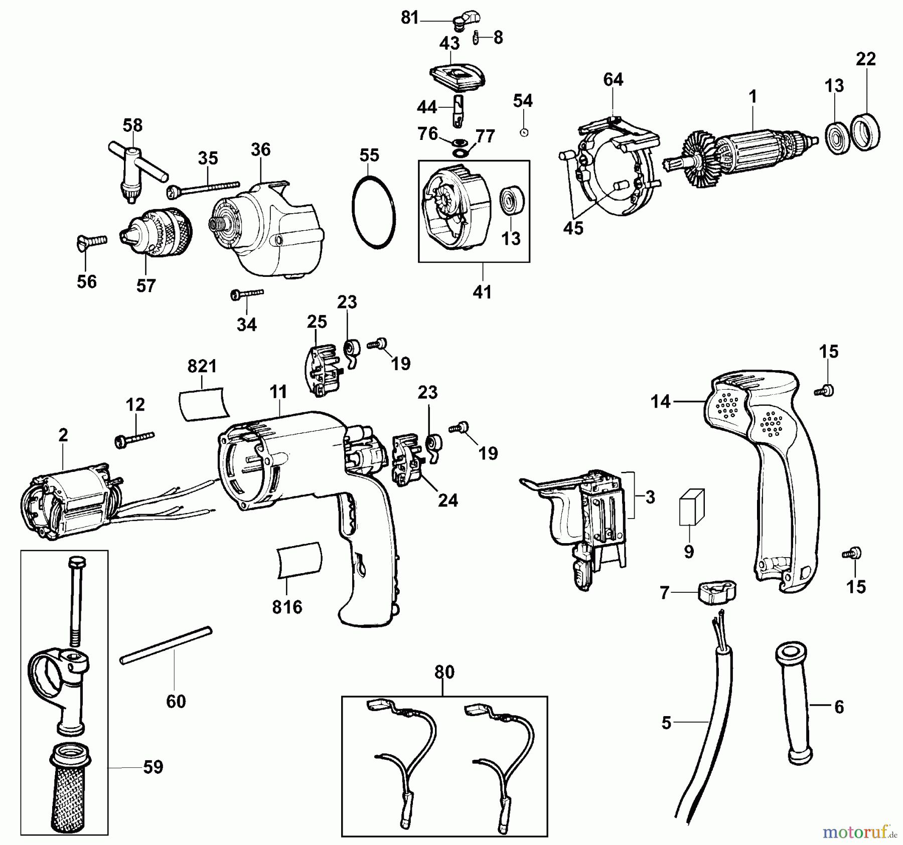 OEM Black und Decker Divers BOHRER DW508S Seite 1