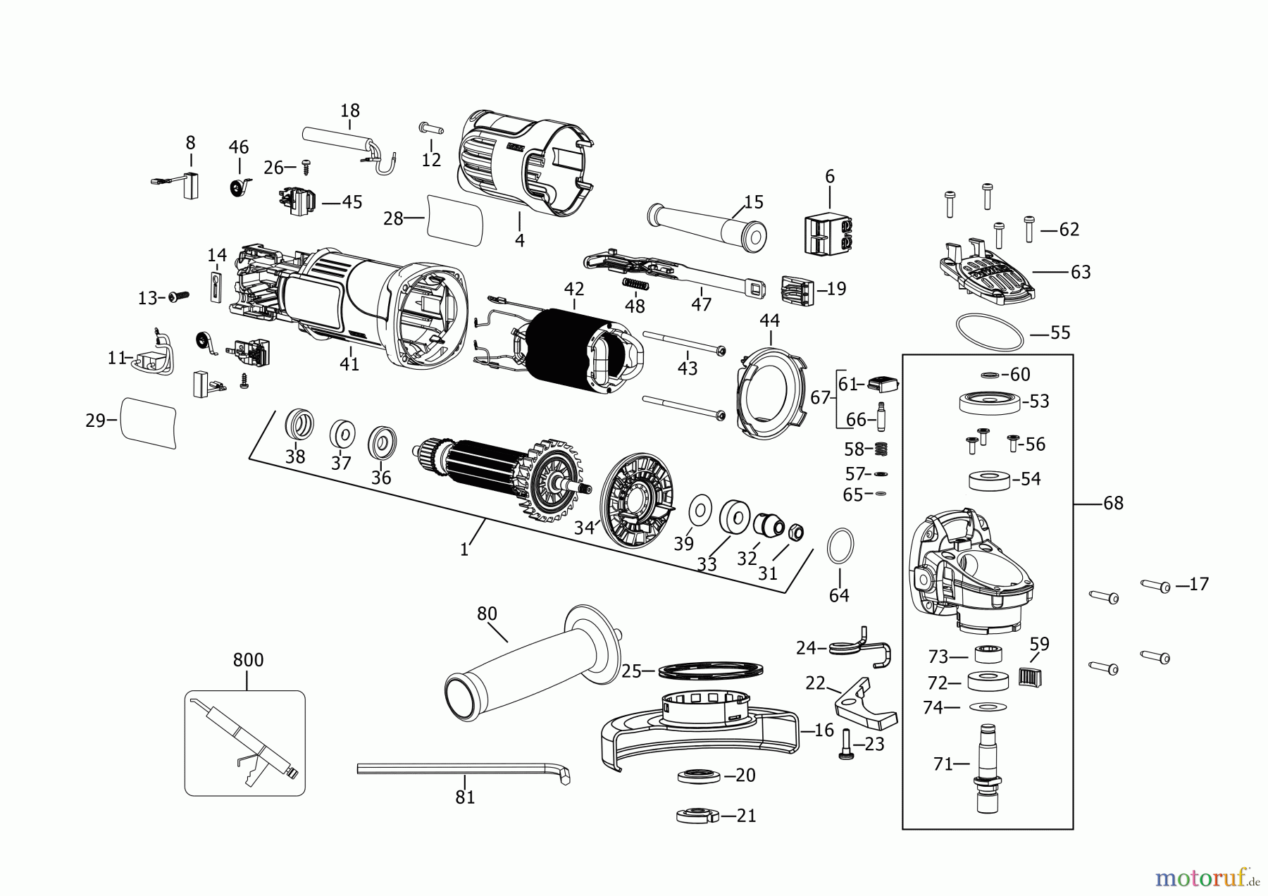  DEWALT METALLBEARBEITUNG WINKELSCHLEIFER 100-125MM KLEINER WINKELSCHLEIFER DWE4050G Seite 1