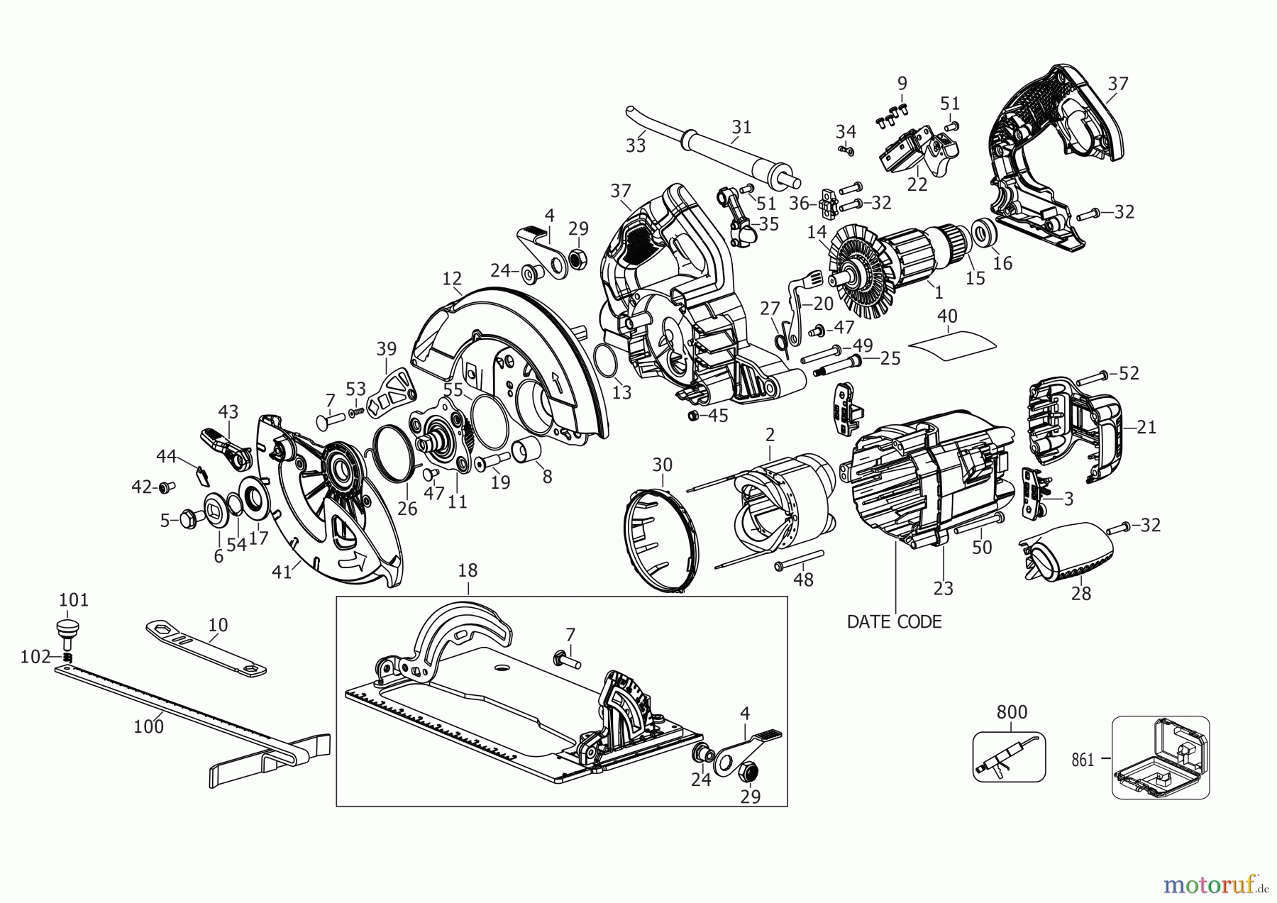DEWALT HOLZARBEITEN KREISSÄGEN KREISSGE DWE575 Seite 3