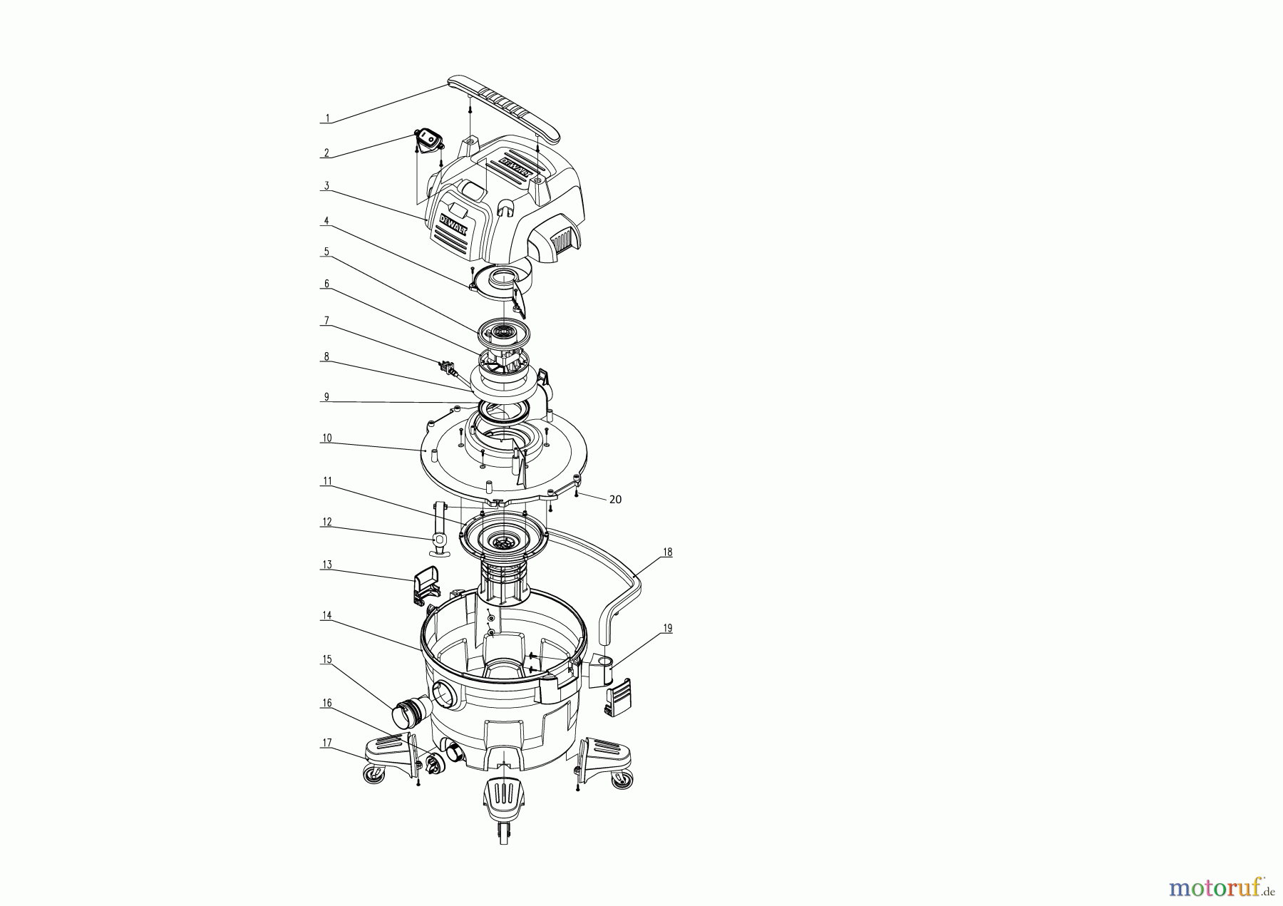 DEWALT VAKUUMEXTRAKTOREN 9 GALLON VAC DWV109 Seite 1