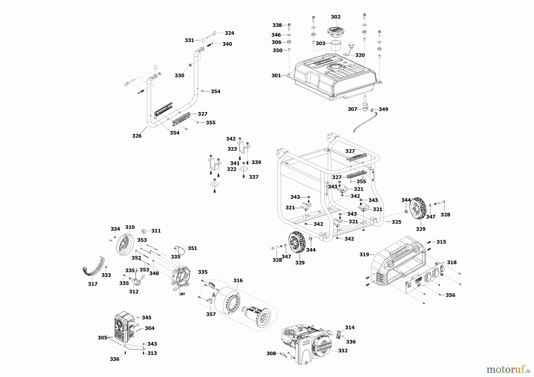 DEWALT Benzin Produkte Generatoren GENERATOR DXGNP65E Seite 1