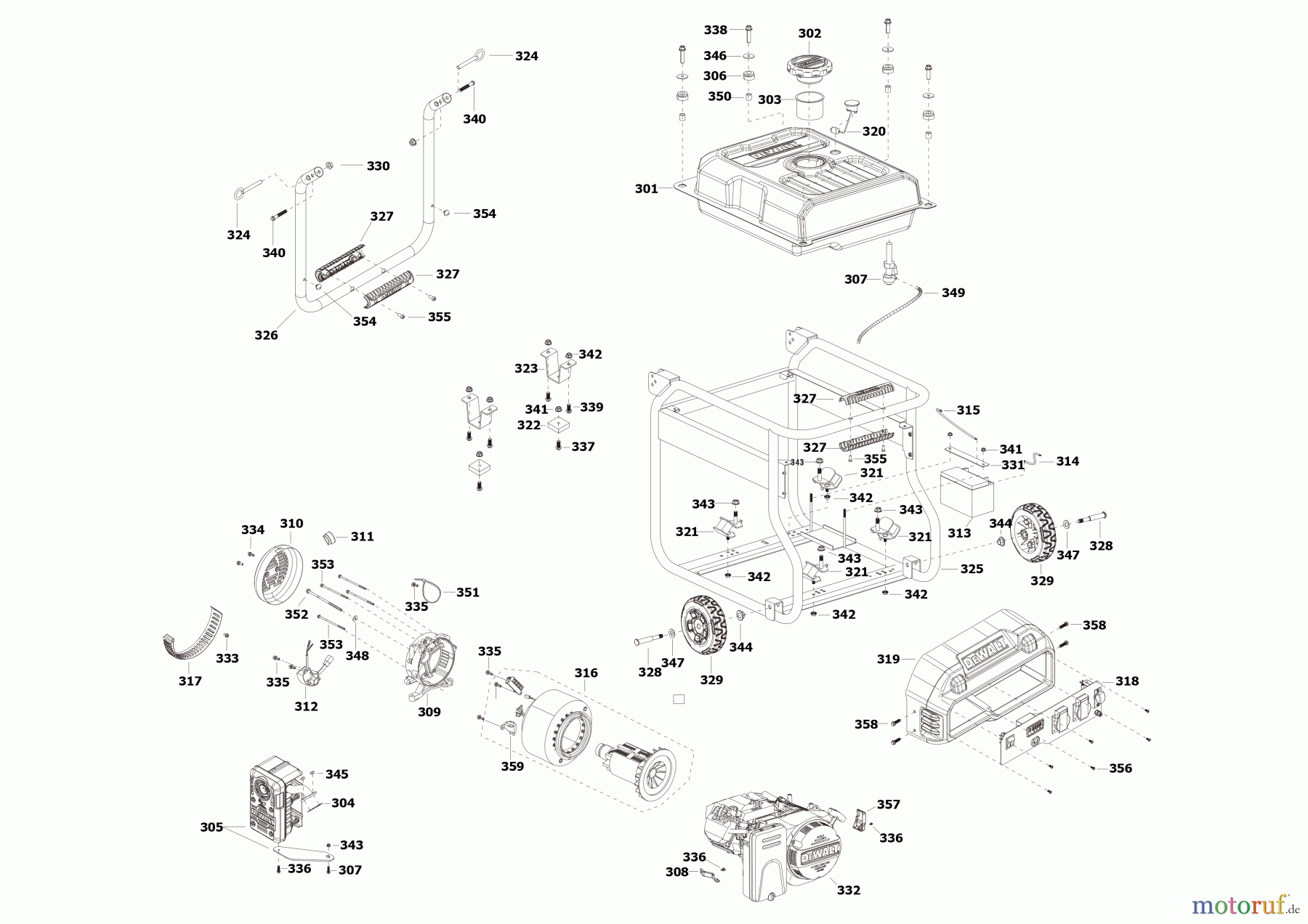 DEWALT Benzin Produkte Generatoren GENERATOR DXGNP853E Seite 1
