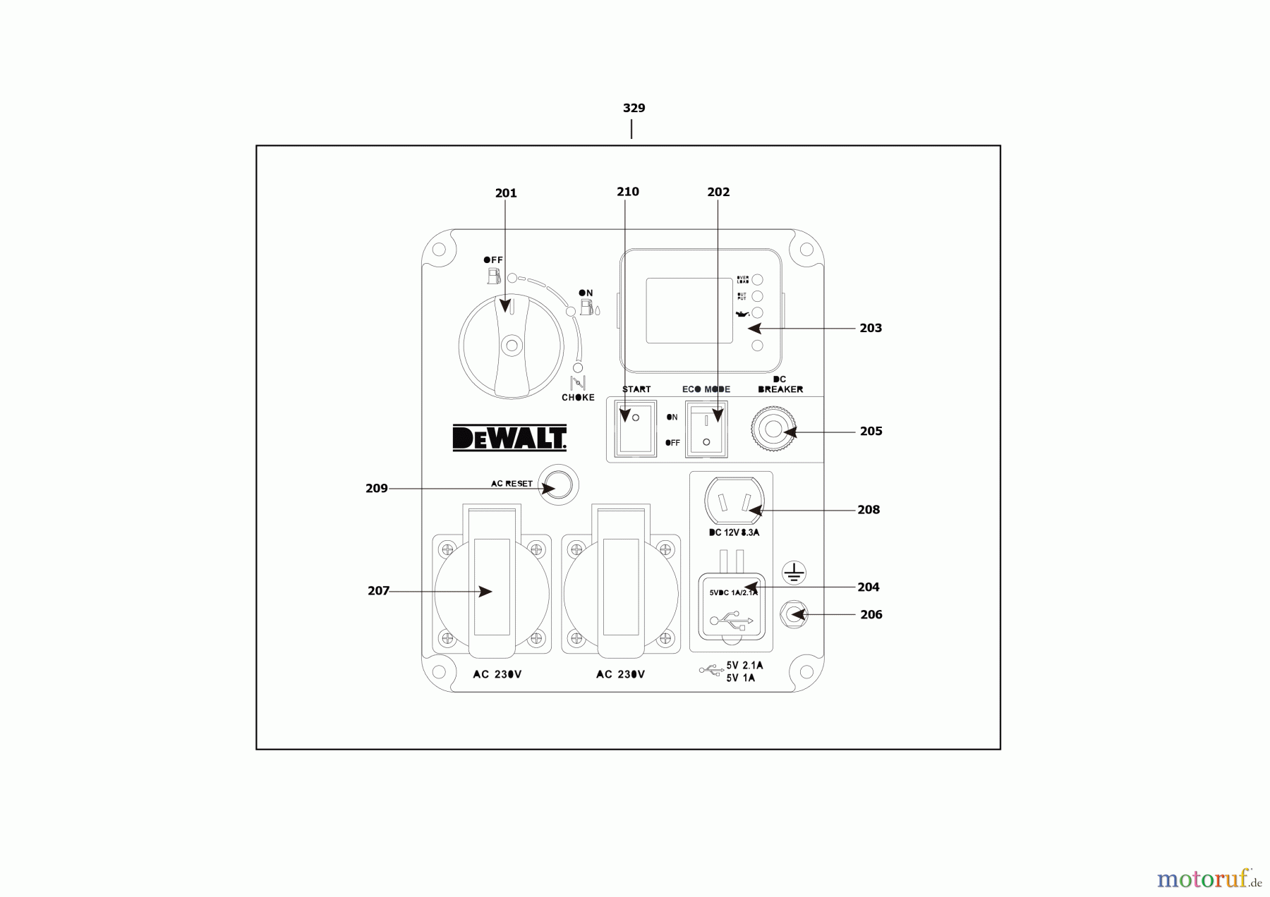  DEWALT Benzin Produkte Generatoren WANDLER DXGNI35E Seite 1