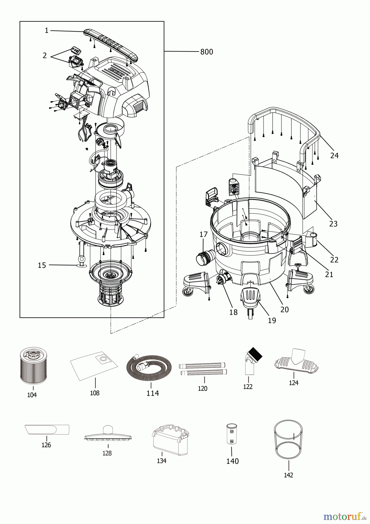  DEWALT VAKUUMEXTRAKTOREN NASSTROCKEN SAUGER DXV34PTA Seite 1