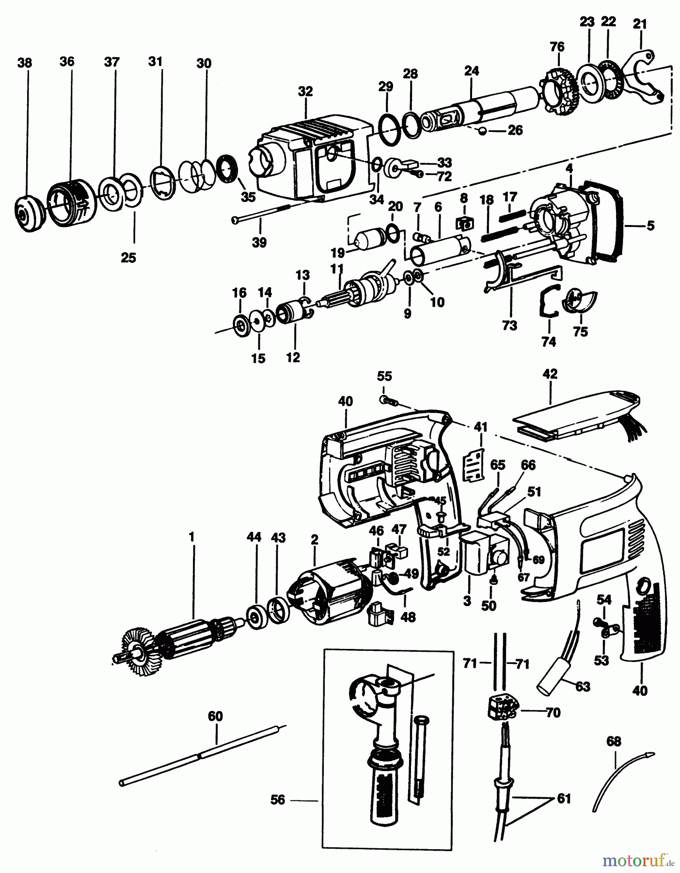  BLACK+DECKER PROFESSIONELL HAMMER DREHHAMMER P8023 Seite 1