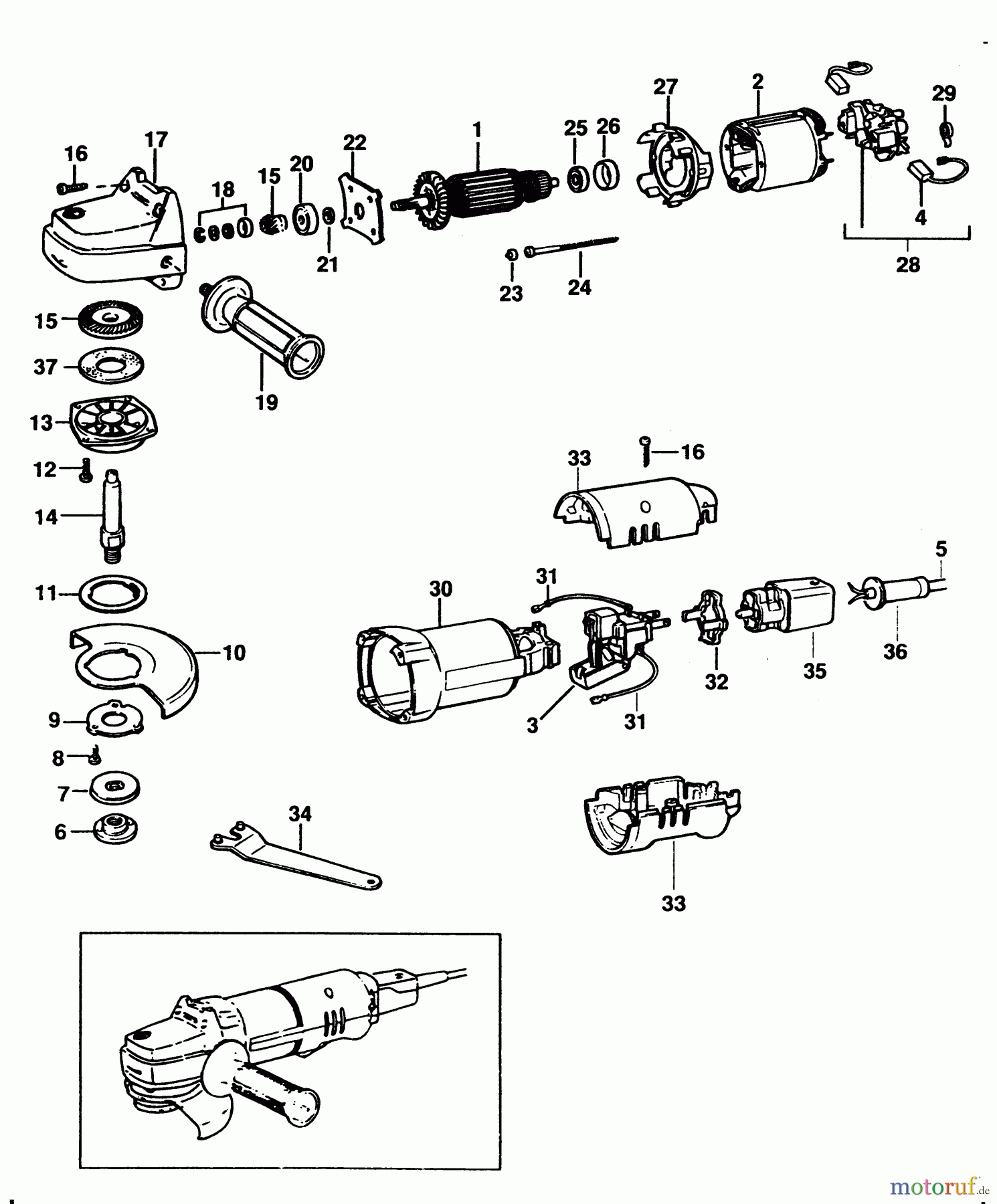 ELU METAL WORKING GRINDERS & POLISHERS WINKELSCHLEIFER WS72115 Seite 1