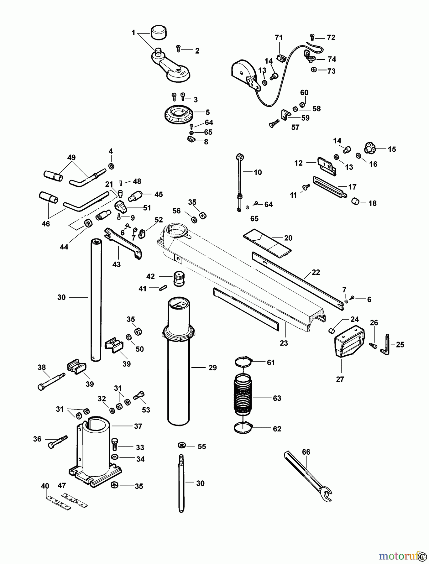  ELU WOODWORKING RADIAL ARM SAWS/TRAVERSE CONTROLS RADIALARMSÄGE RAS8003---A Seite 1