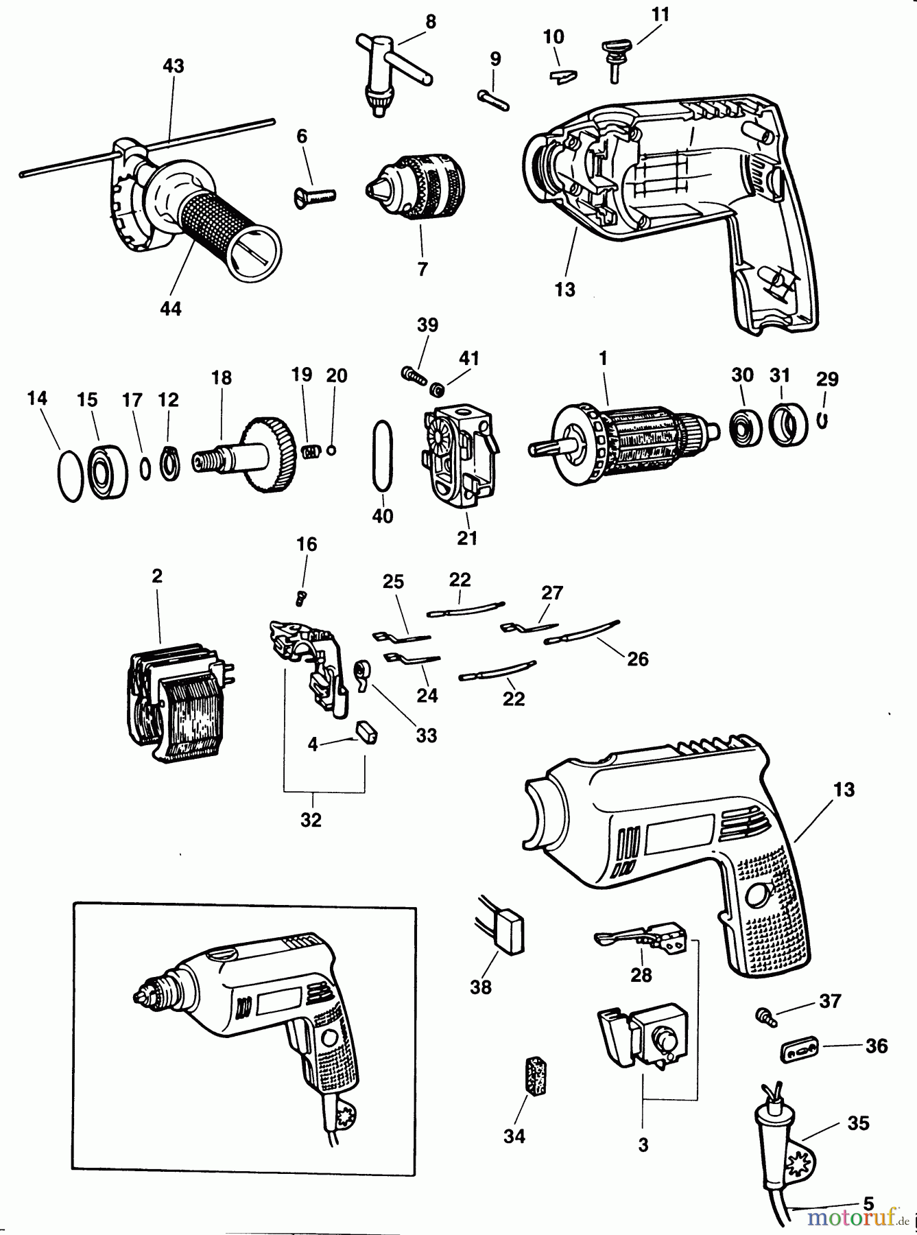ELU DRILLING/DRIVING DRILLS BOHRHAMMER SB11E Seite 1