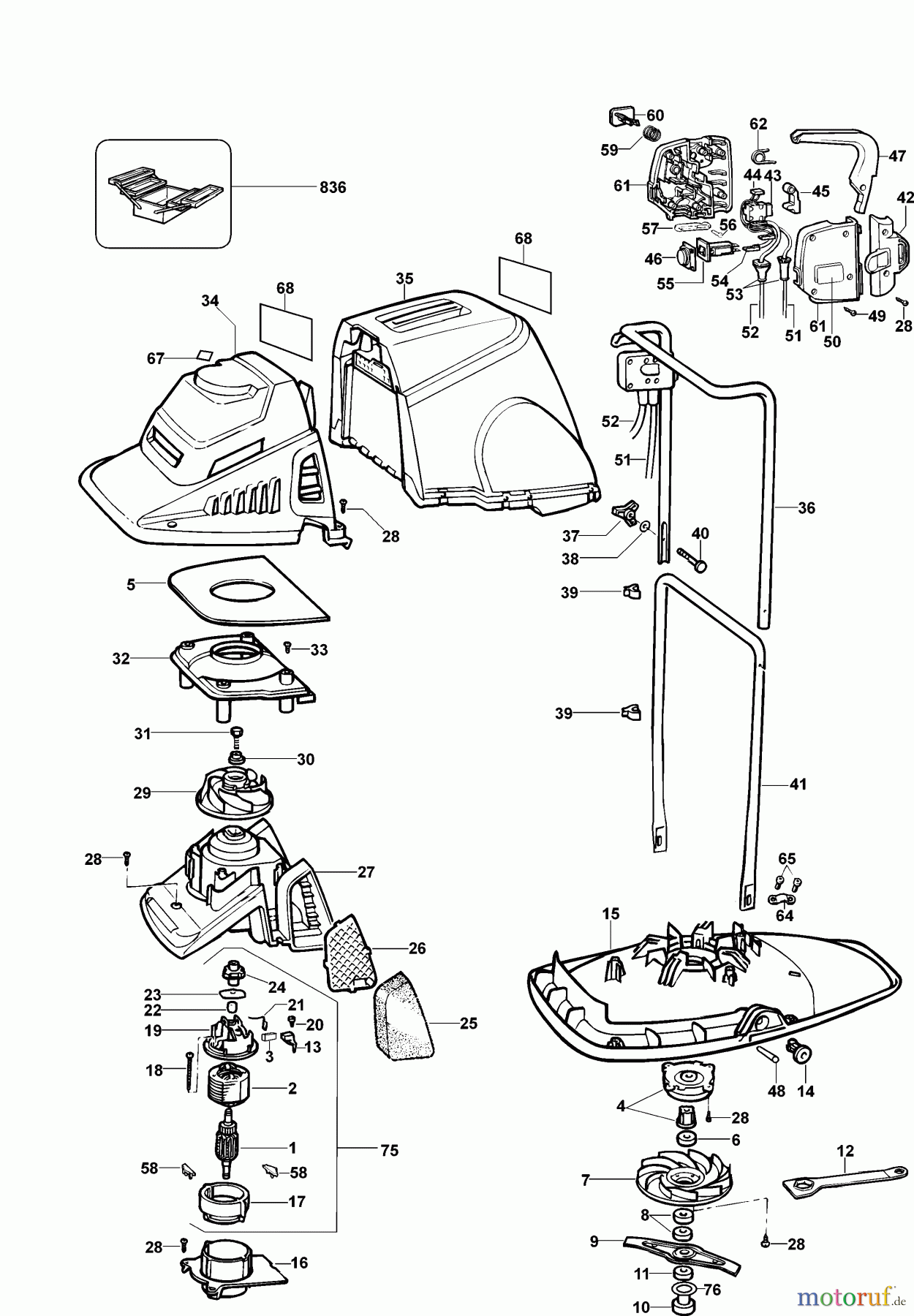 BLACK+DECKER AUSSERHALB RASENMÄHER, SCHNEEFRÄSEN LUFTKISSENMÄHER GX635 Seite 1
