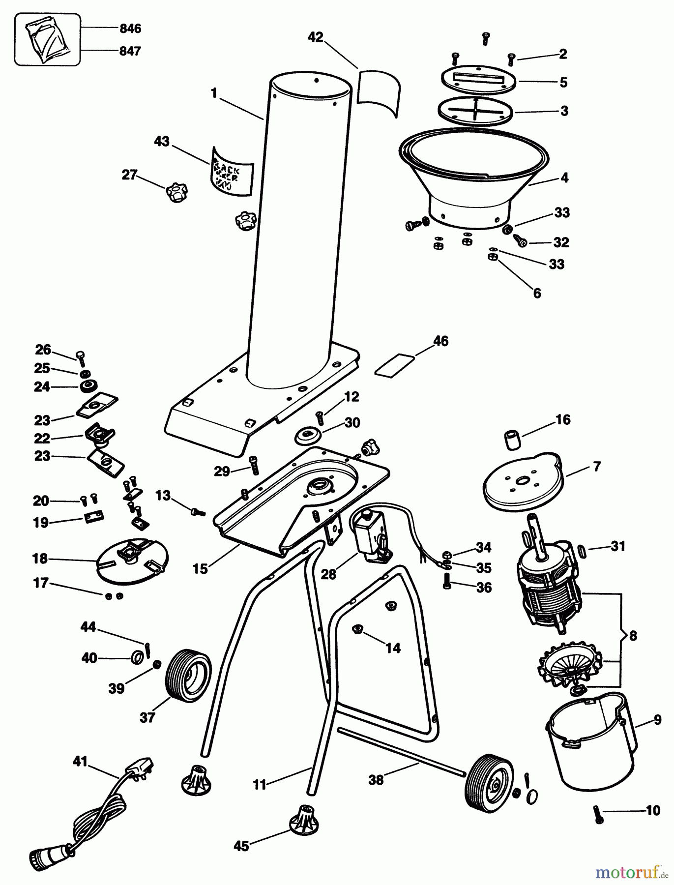 BLACK+DECKER AUSSERHALB RASENMÄHER, HÄCKSLER UND KEHRMASCHINEN SCHREDDER GA1800 Seite 1