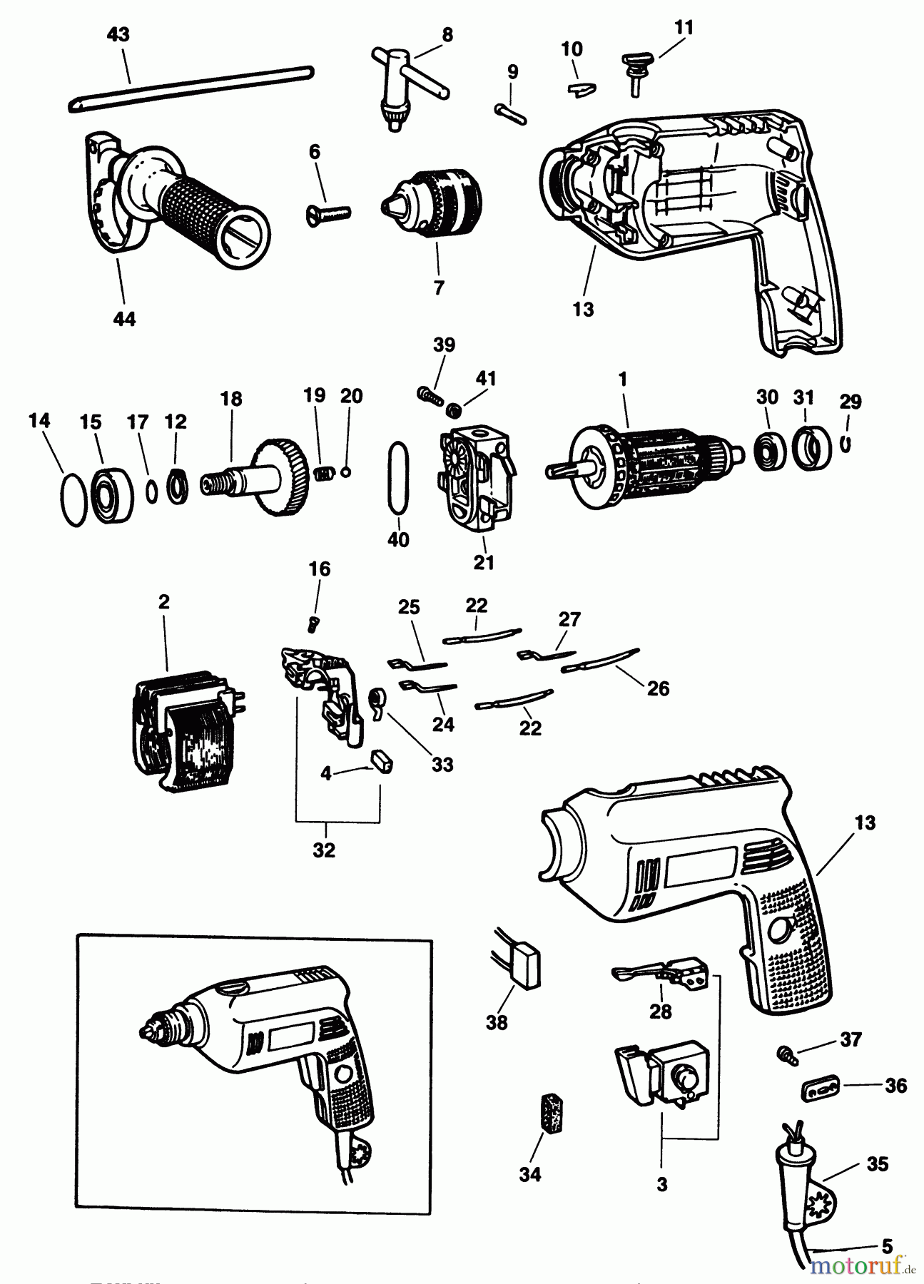 BLACK+DECKER PROFESSIONELL BOHRER, MAGNETBOHRMASCHINE, GEWINDESCHNEIDER BOHRHAMMER P2182 Seite 1
