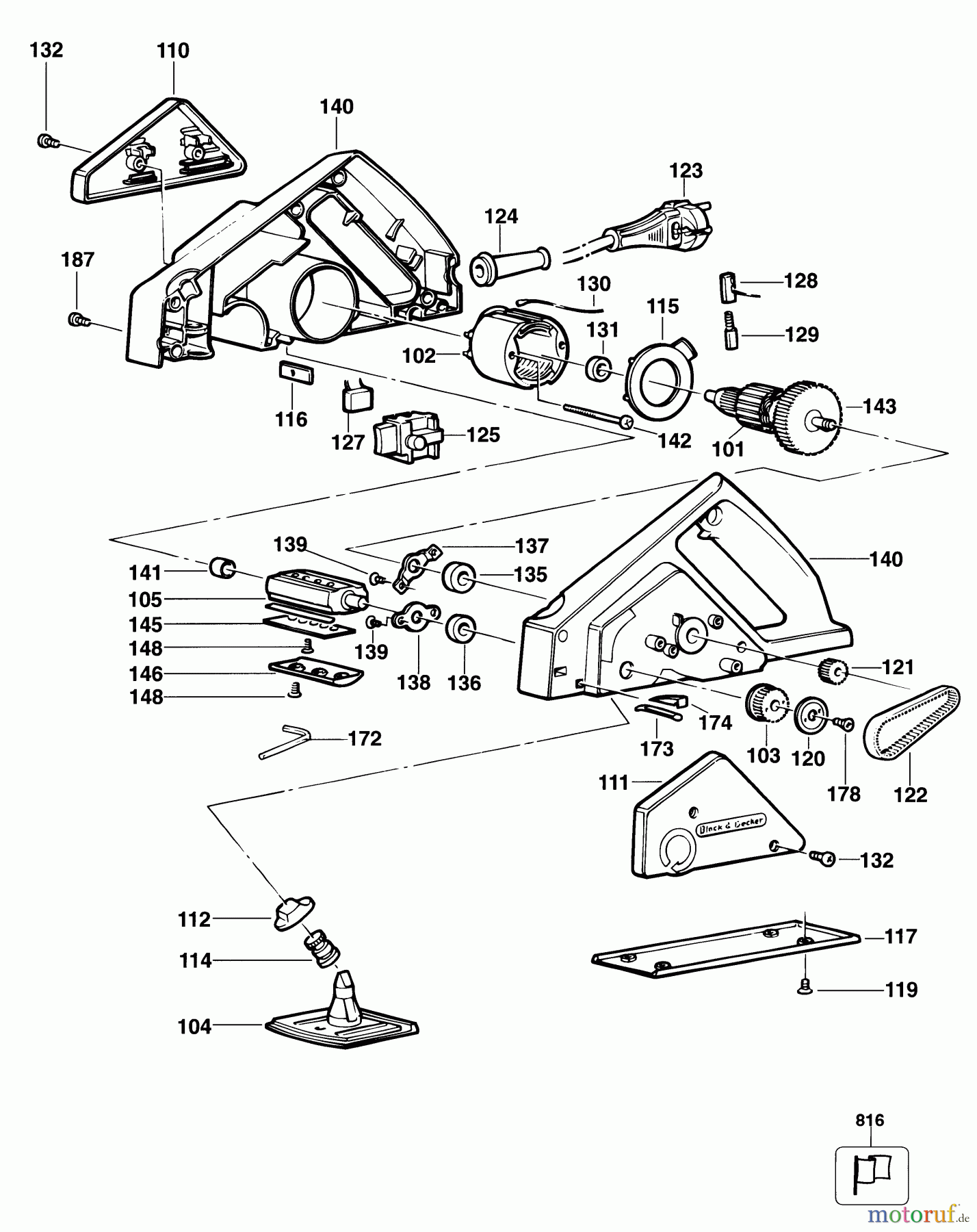 BLACK+DECKER INNENAUSSTATTUNG HOBEL HOBELMASCHINE KW710 Seite 1