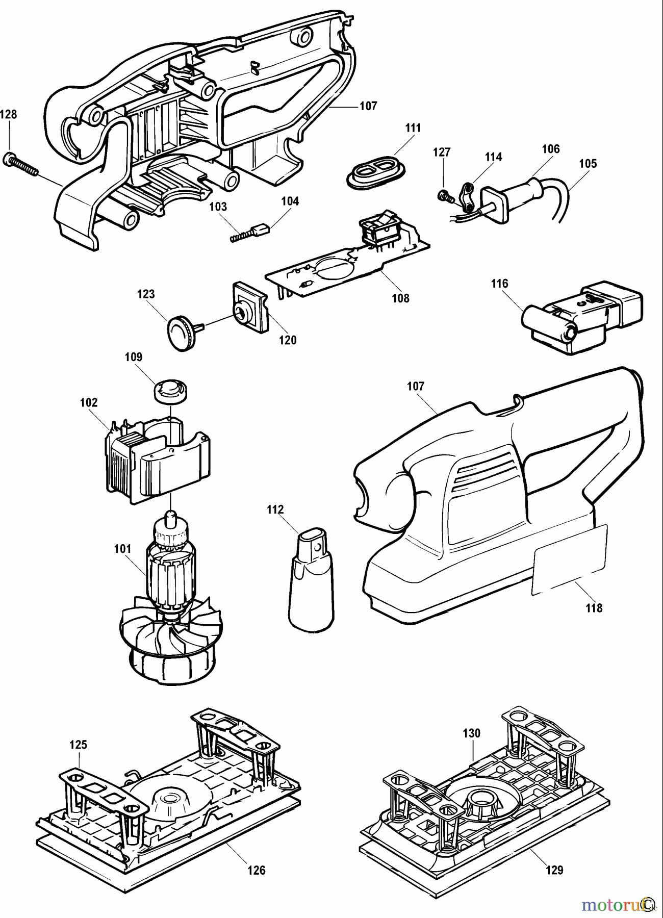 BLACK+DECKER INNENAUSSTATTUNG ABSCHLEIFGERÄT EXZENTERSCHLEIFER KA186E Seite 1