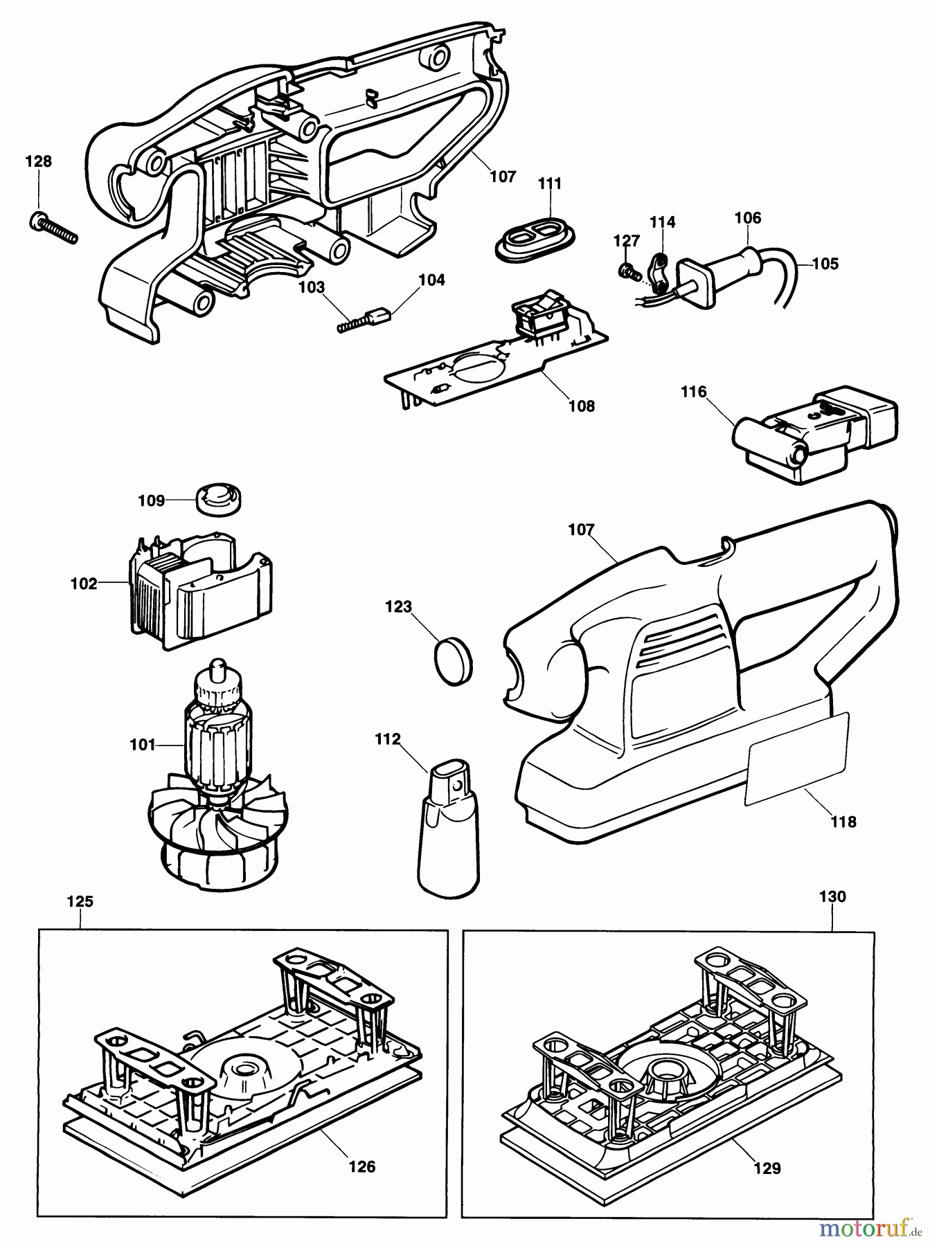 BLACK+DECKER INNENAUSSTATTUNG ABSCHLEIFGERÄT EXZENTERSCHLEIFER 374455 Seite 1