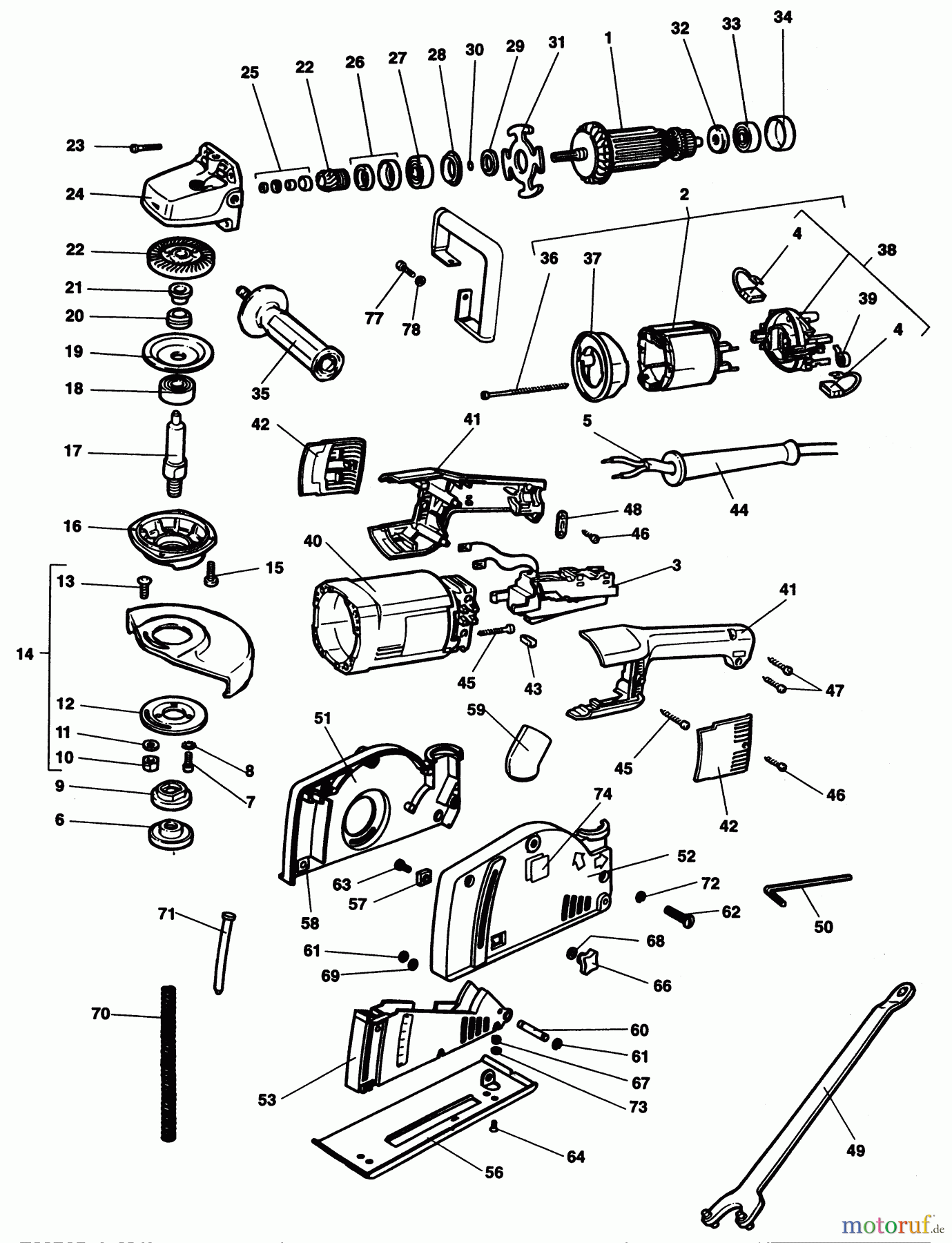 ELU METAL WORKING GRINDERS & POLISHERS WINKELSCHLEIFER DT53EK Seite 1