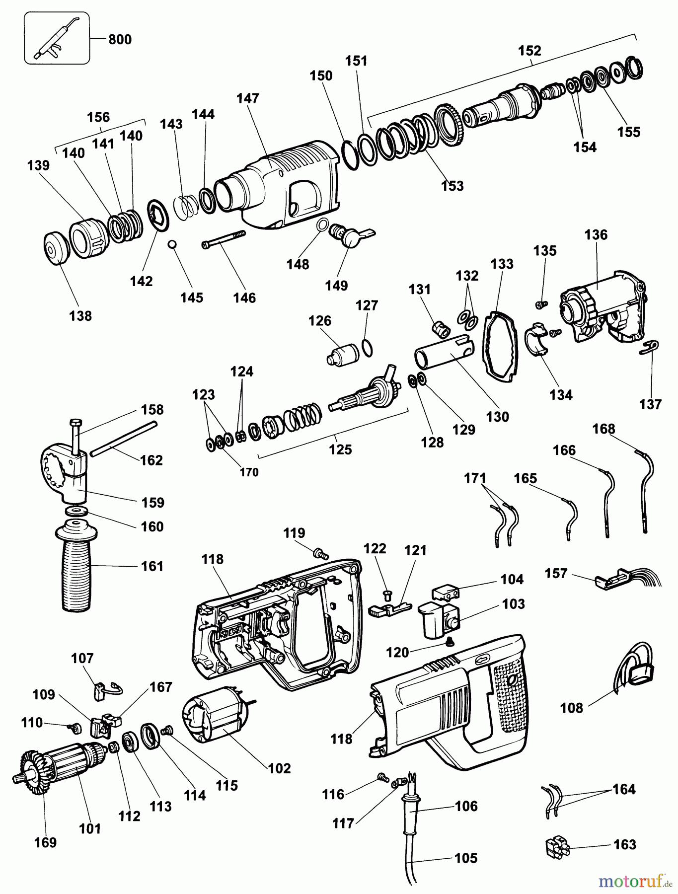 DEWALT Bohrhämmer Bohrhämmer SDS-PLUS BOHRHAMMER DW550K Seite 1