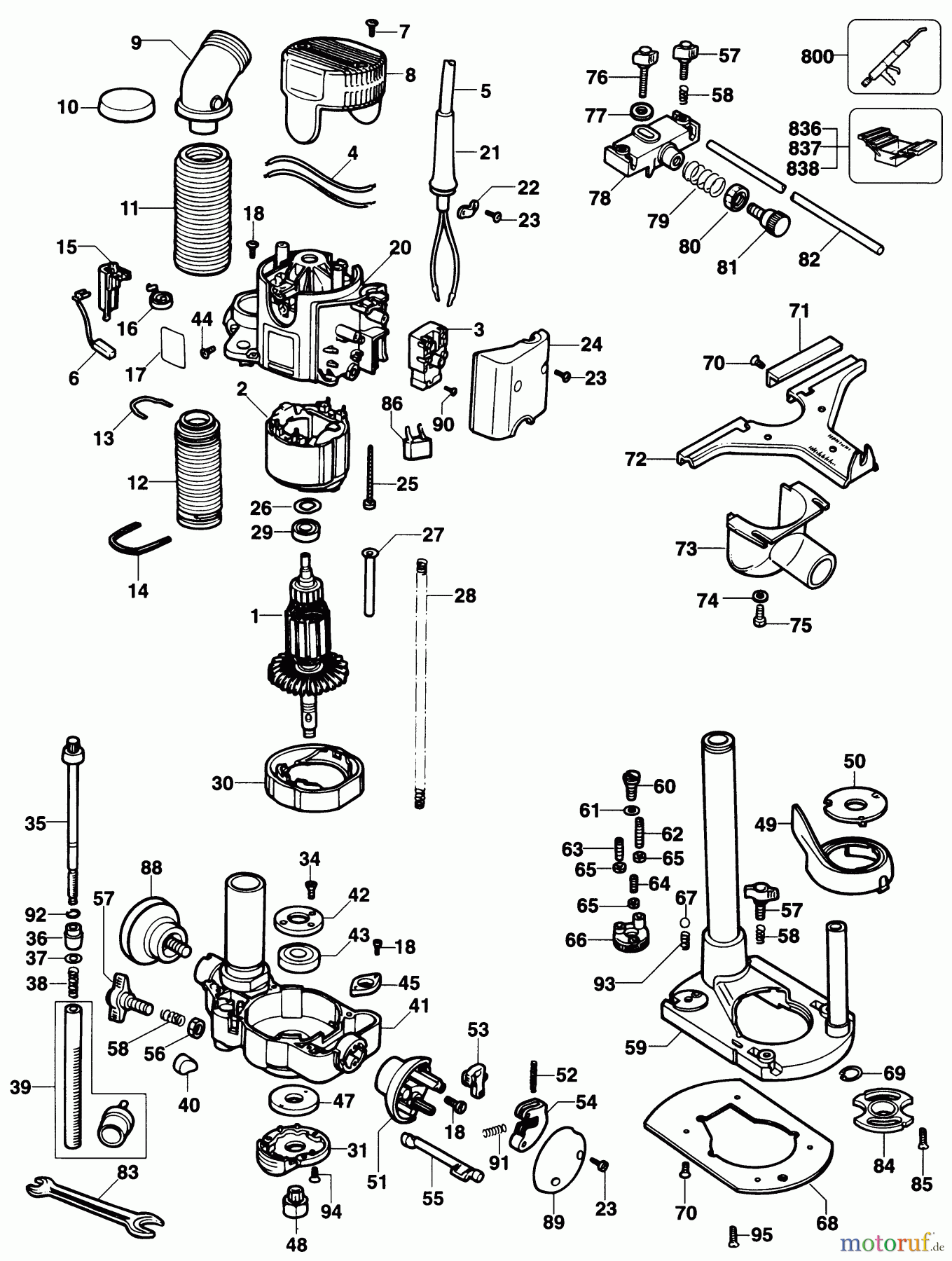  ELU WOODWORKING ROUTERS, JOINTERS & TRIMMERS FRÄSMASCHINE OF97 Seite 1