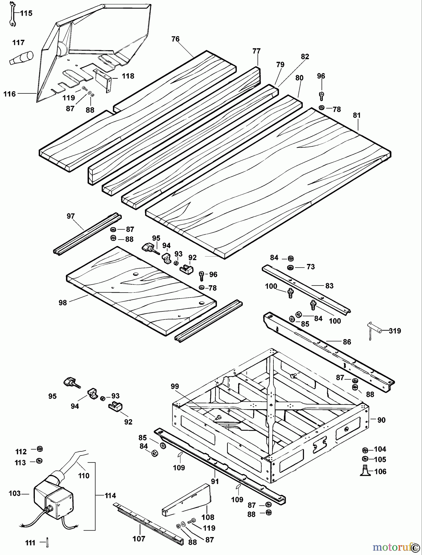 ELU WOODWORKING RADIAL ARM SAWS/TRAVERSE CONTROLS RADIALARMSÄGE RAS1501---B Seite 3