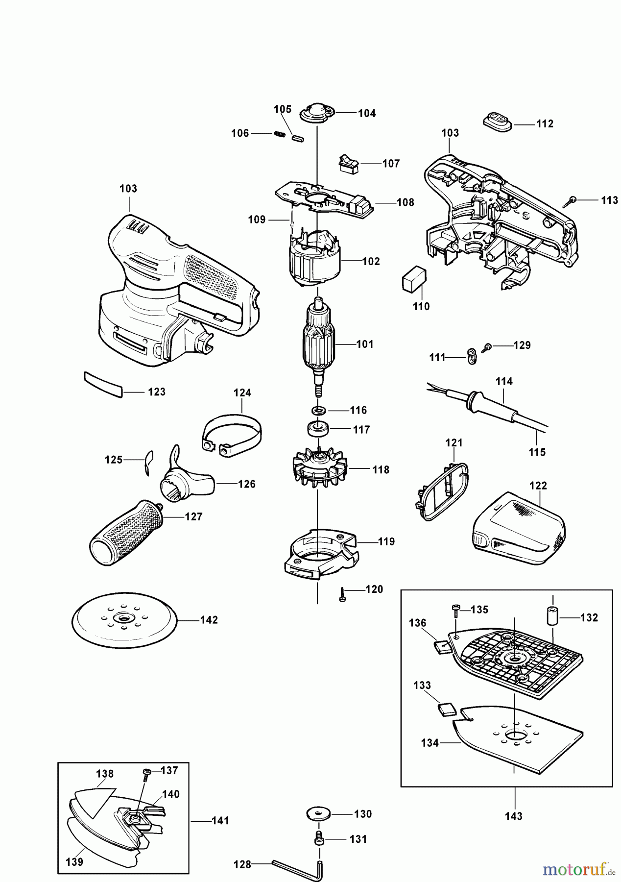  BLACK+DECKER INNENAUSSTATTUNG ABSCHLEIFGERÄT SCHLEIFER KA210LD Seite 1