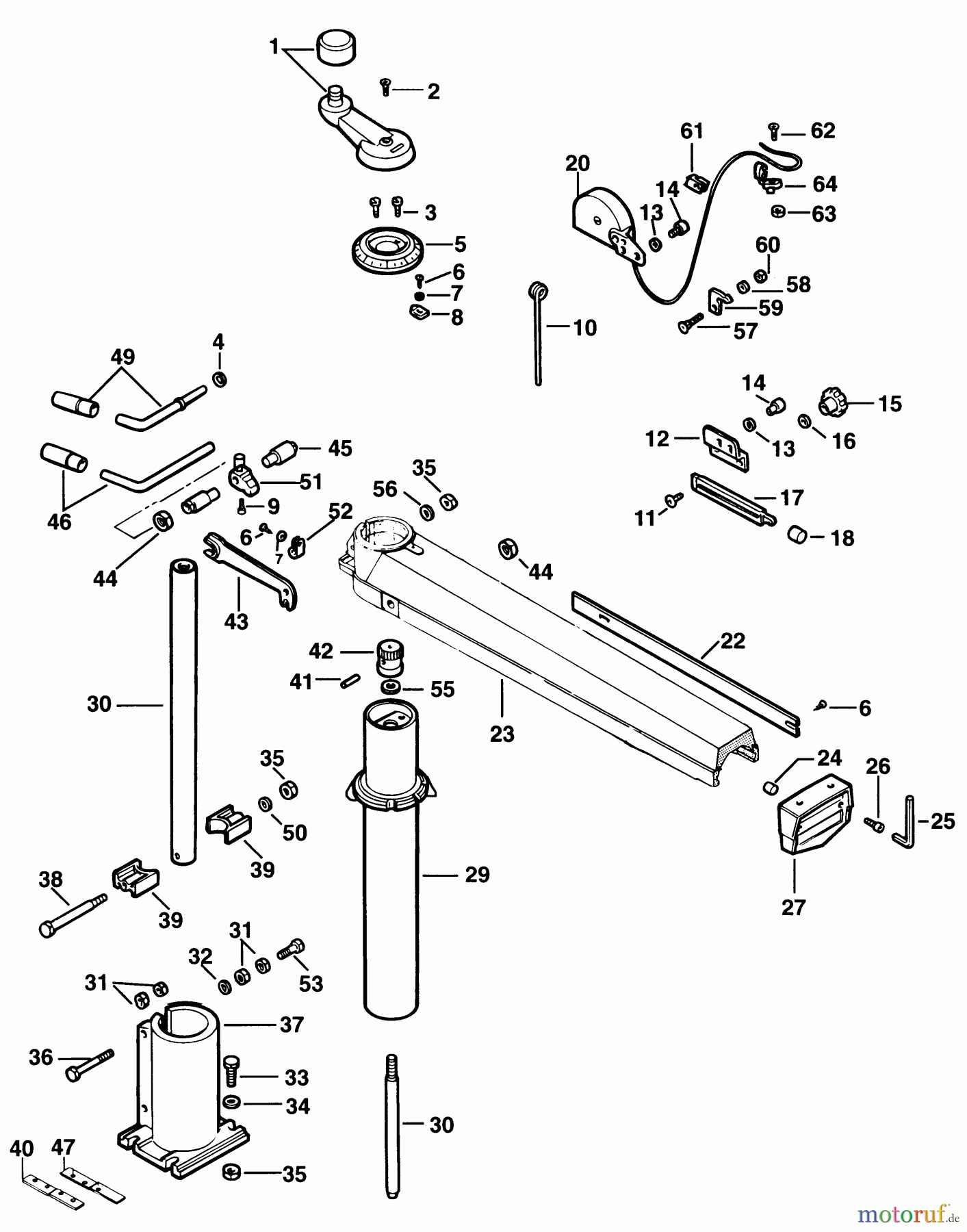  ELU WOODWORKING RADIAL ARM SAWS/TRAVERSE CONTROLS RADIALARMSÄGE RAS1503---B Seite 1