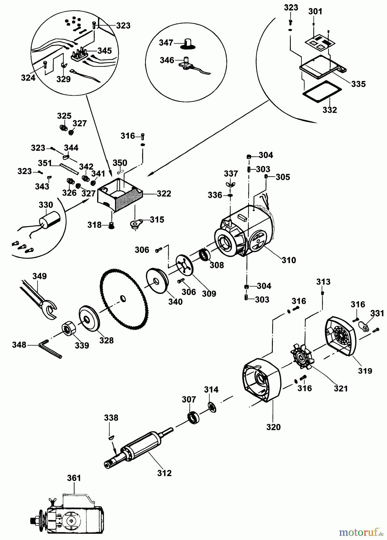 ELU WOODWORKING RADIAL ARM SAWS/TRAVERSE CONTROLS RADIALARMSÄGE RAS1601---B Seite 4