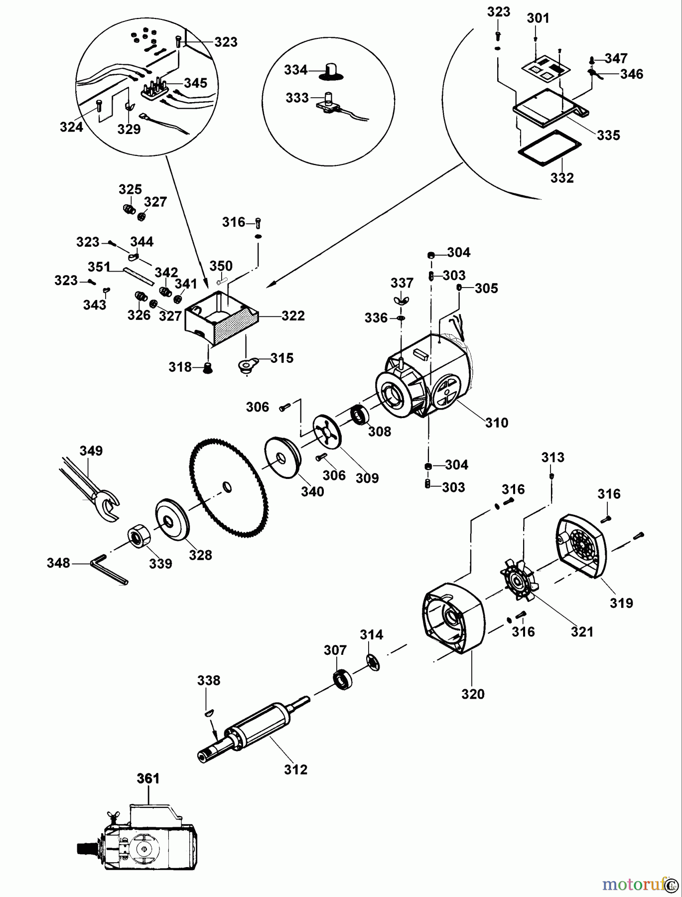  ELU WOODWORKING RADIAL ARM SAWS/TRAVERSE CONTROLS RADIALARMSÄGE RKS1603 Seite 4