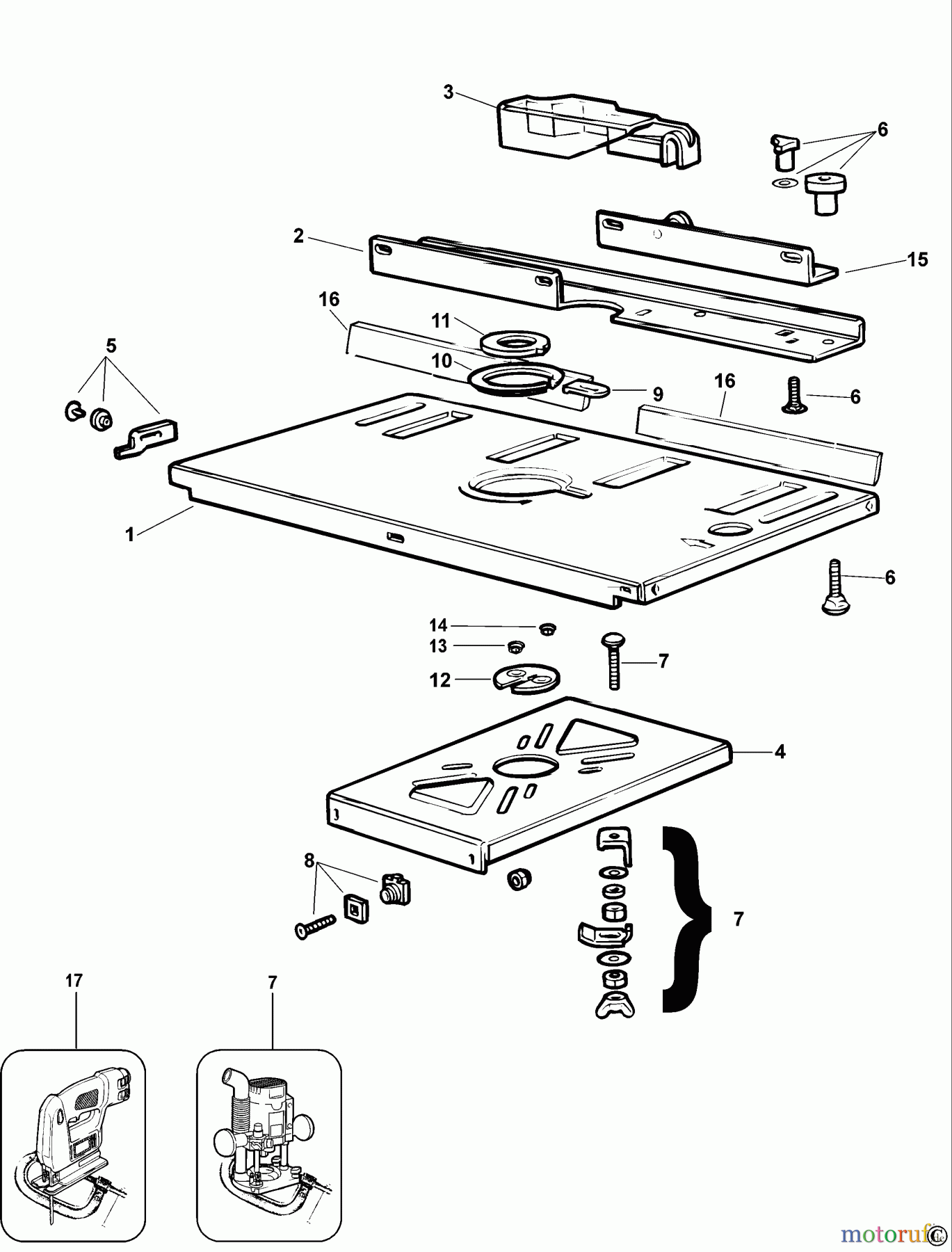 BLACK+DECKER INNENAUSSTATTUNG ZUBEHÖR, ANBAUGERÄTE & UNMOTORISIERT FRÄSE/STICHSÄGETISCH EZ35182 Seite 1