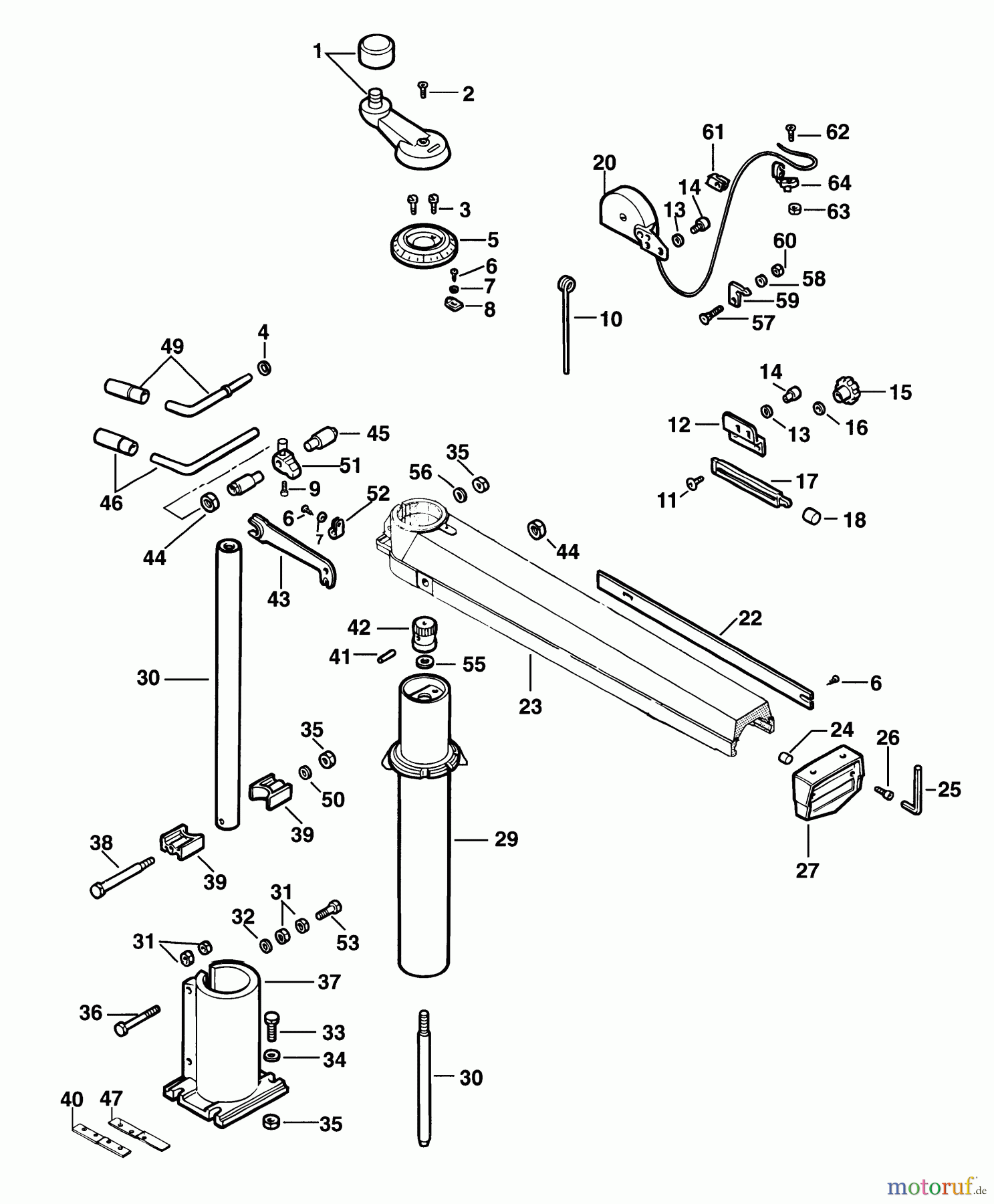  ELU WOODWORKING RADIAL ARM SAWS/TRAVERSE CONTROLS RADIALARMSÄGE RAS1501---D Seite 1