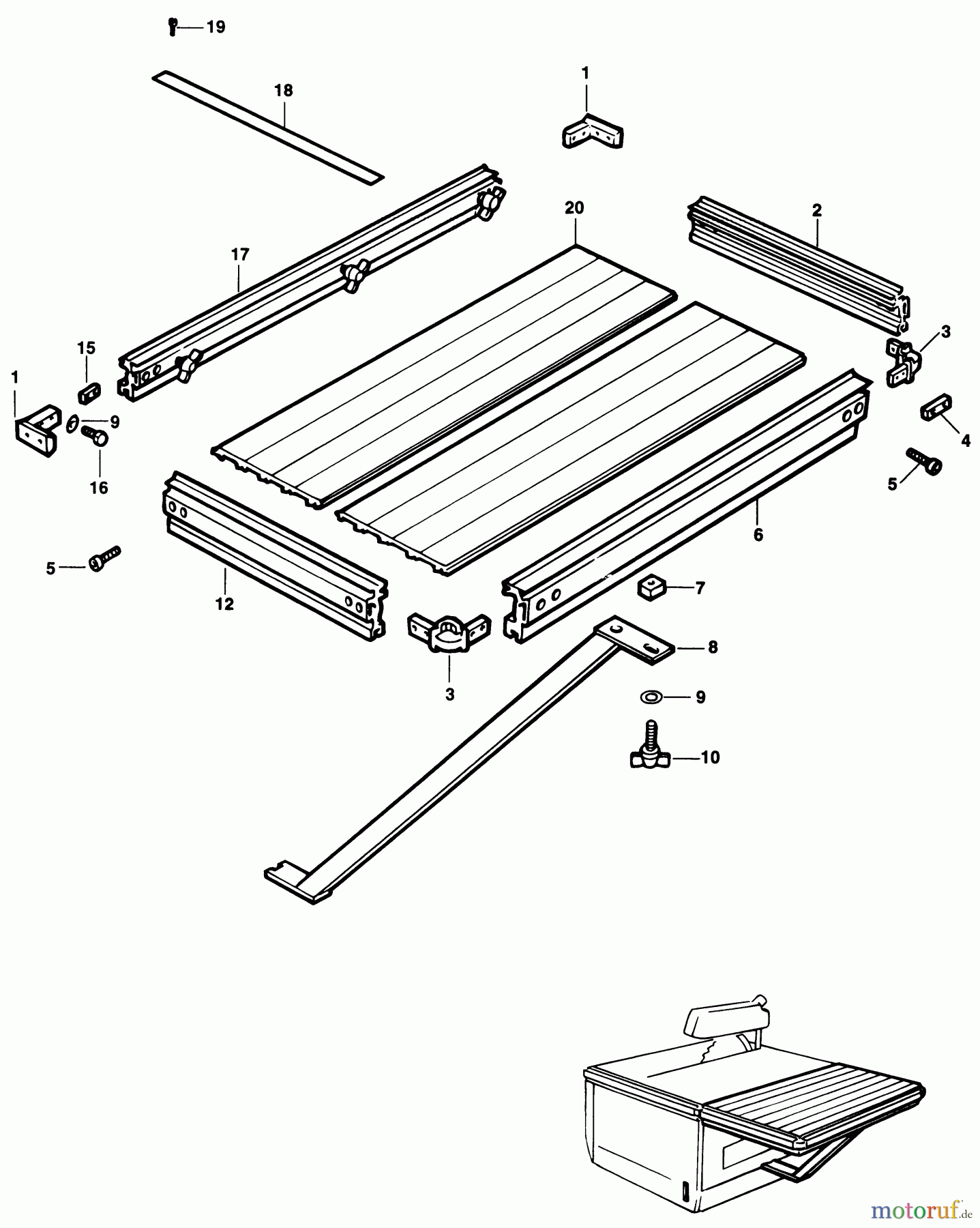  ELU ACCESSORIES ACCESSORIES, ATTACHMENTS & UNPOWERED TISCHVERLAENGERUNG EZ41203 Seite 1