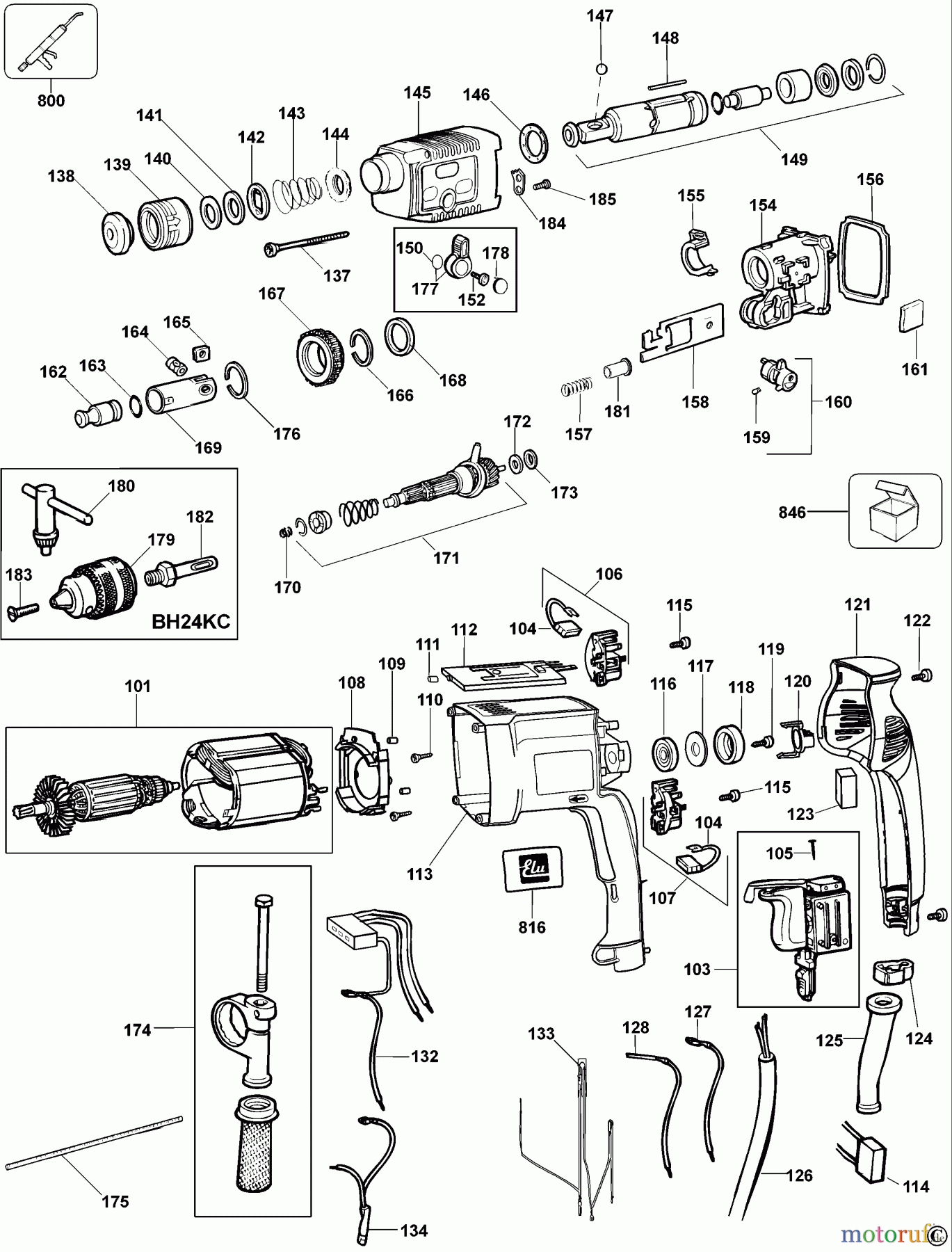 ELU DRILLING/DRIVING HAMMERS DREHHAMMER BH24 Seite 1