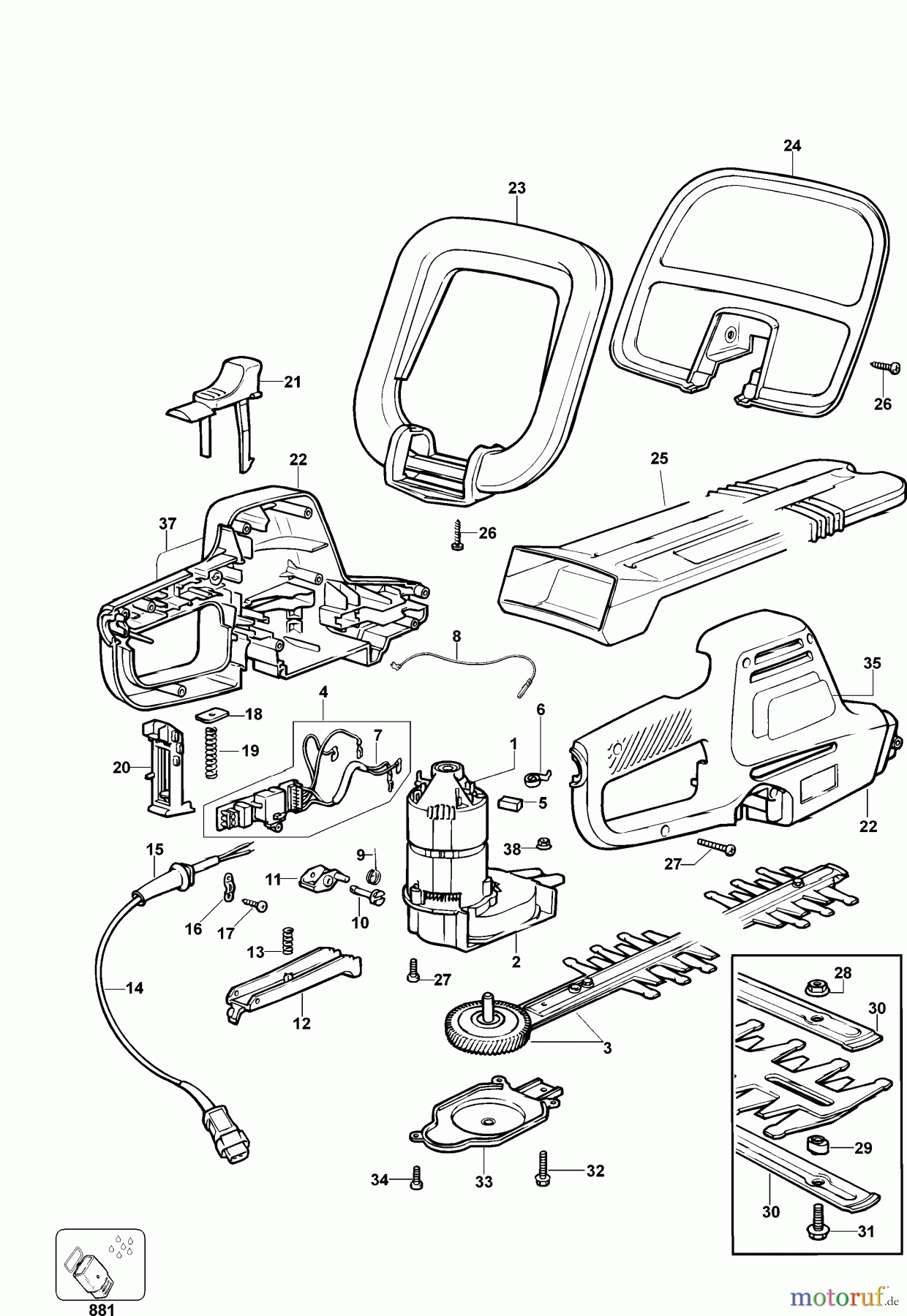BLACK+DECKER AUSSERHALB HECKENSCHEREN, FADENTRIMMER, SCHEREN HECKENSCHERE HB43 Seite 1