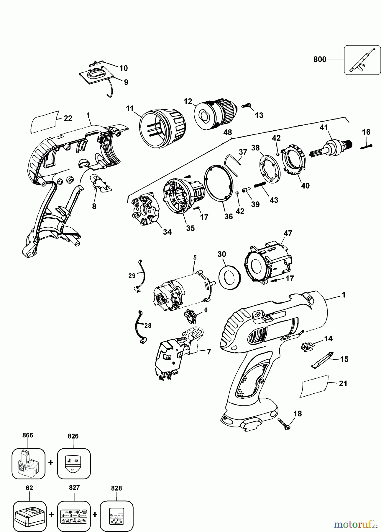 DEWALT AKKUBOHRER CDLS DRILLS 18V AKKU-BOHRMASCHINE DW958K Seite 1