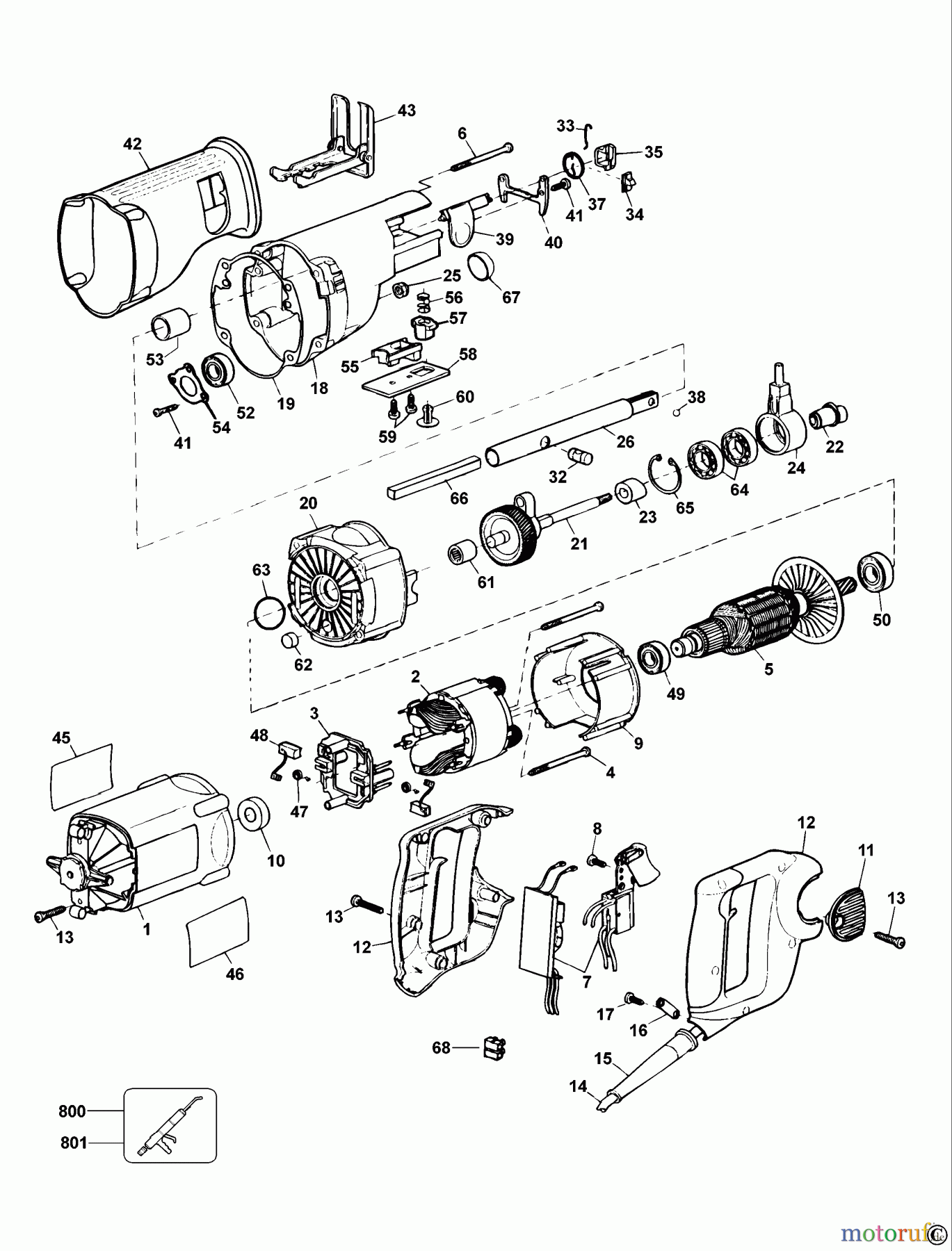 ELU WOODWORKING SAWS SÄBELSÄGE TS812E Seite 1