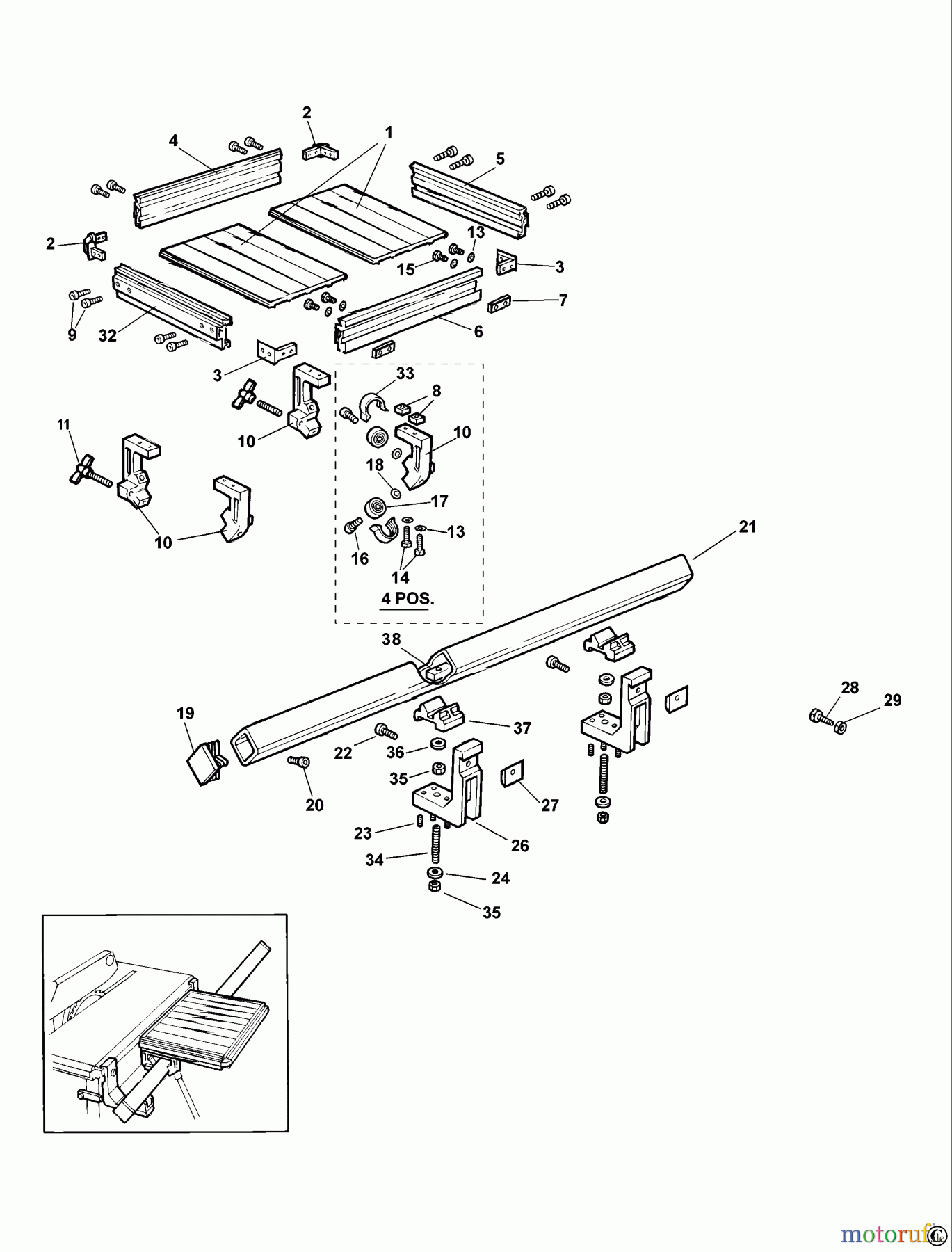 ELU ACCESSORIES ACCESSORIES, ATTACHMENTS & UNPOWERED SCHIEBETISCH E41010 Seite 1