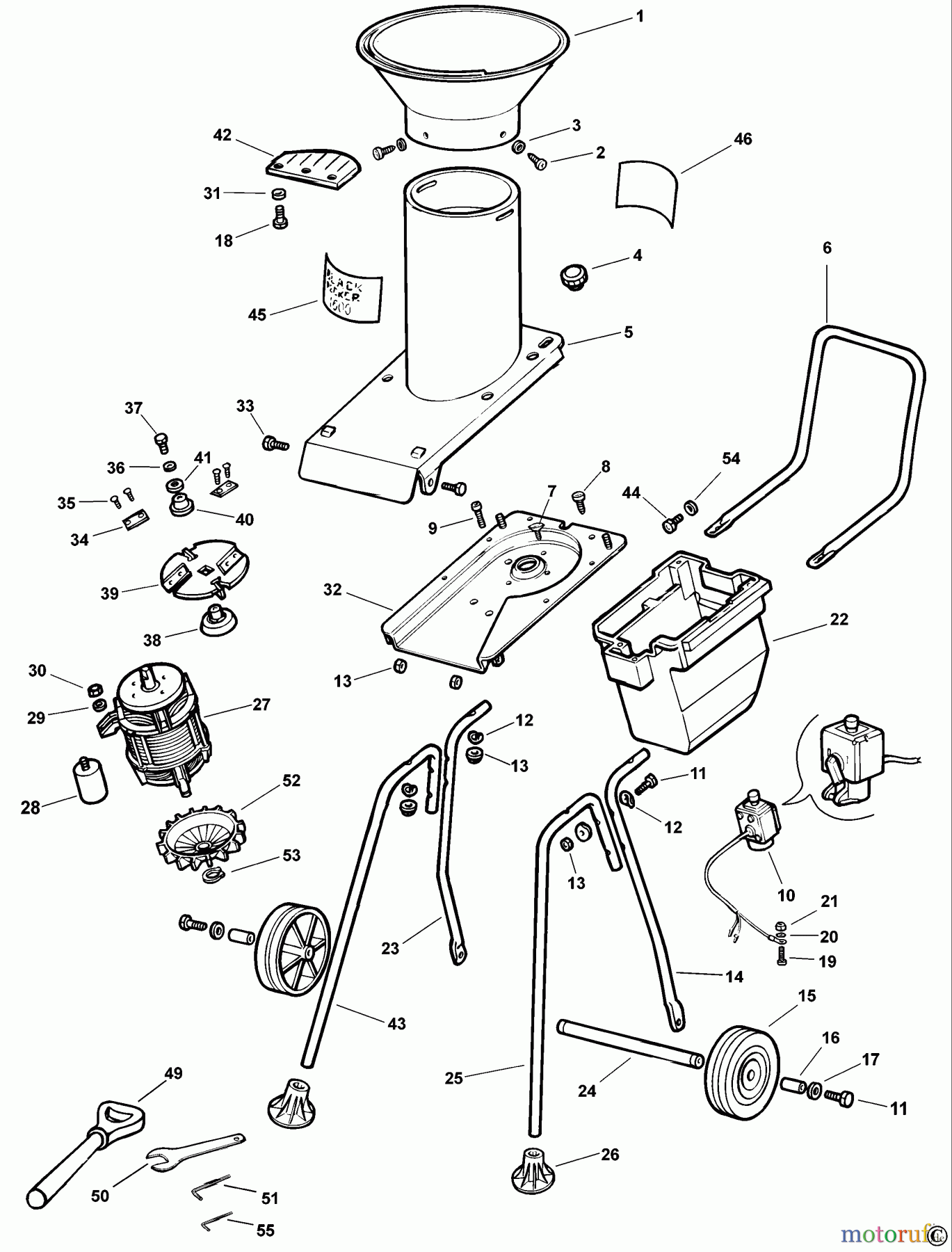 BLACK+DECKER AUSSERHALB RASENMÄHER, HÄCKSLER UND KEHRMASCHINEN SCHREDDER GA2500E Seite 1