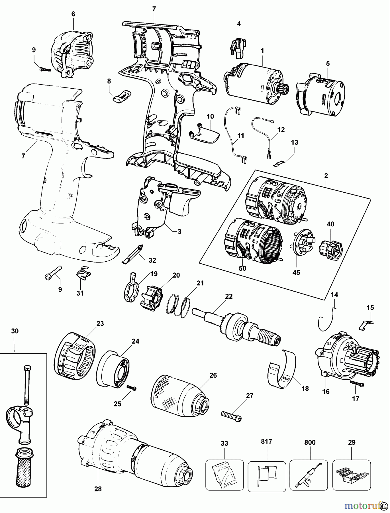 DEWALT AKKUBOHRER CDLS DRILLS 18V AKKU-BOHRMASCHINE DW988 Seite 1
