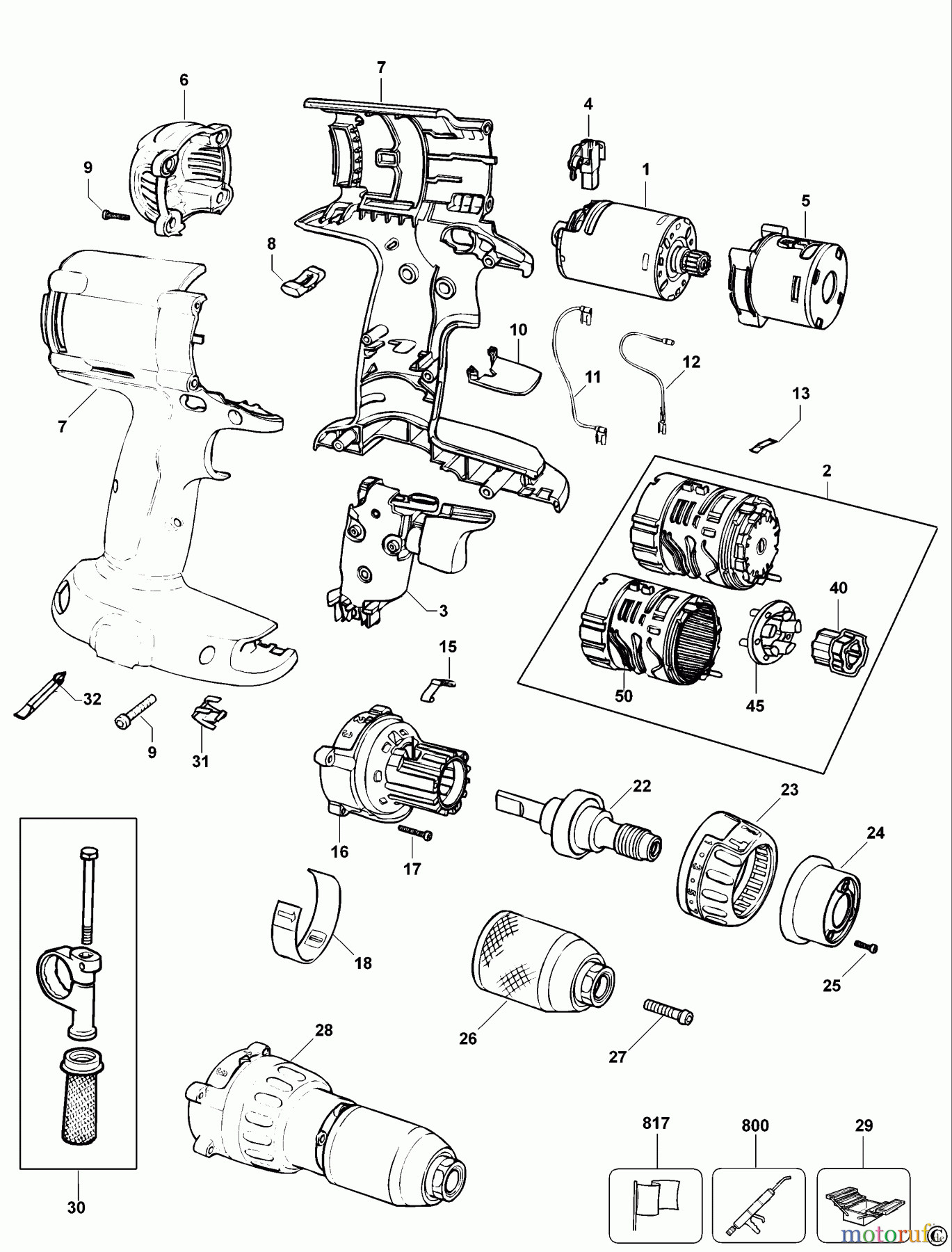 DEWALT AKKUBOHRER CDLS DRILLS 18V AKKU-BOHRMASCHINE DW987 Seite 1